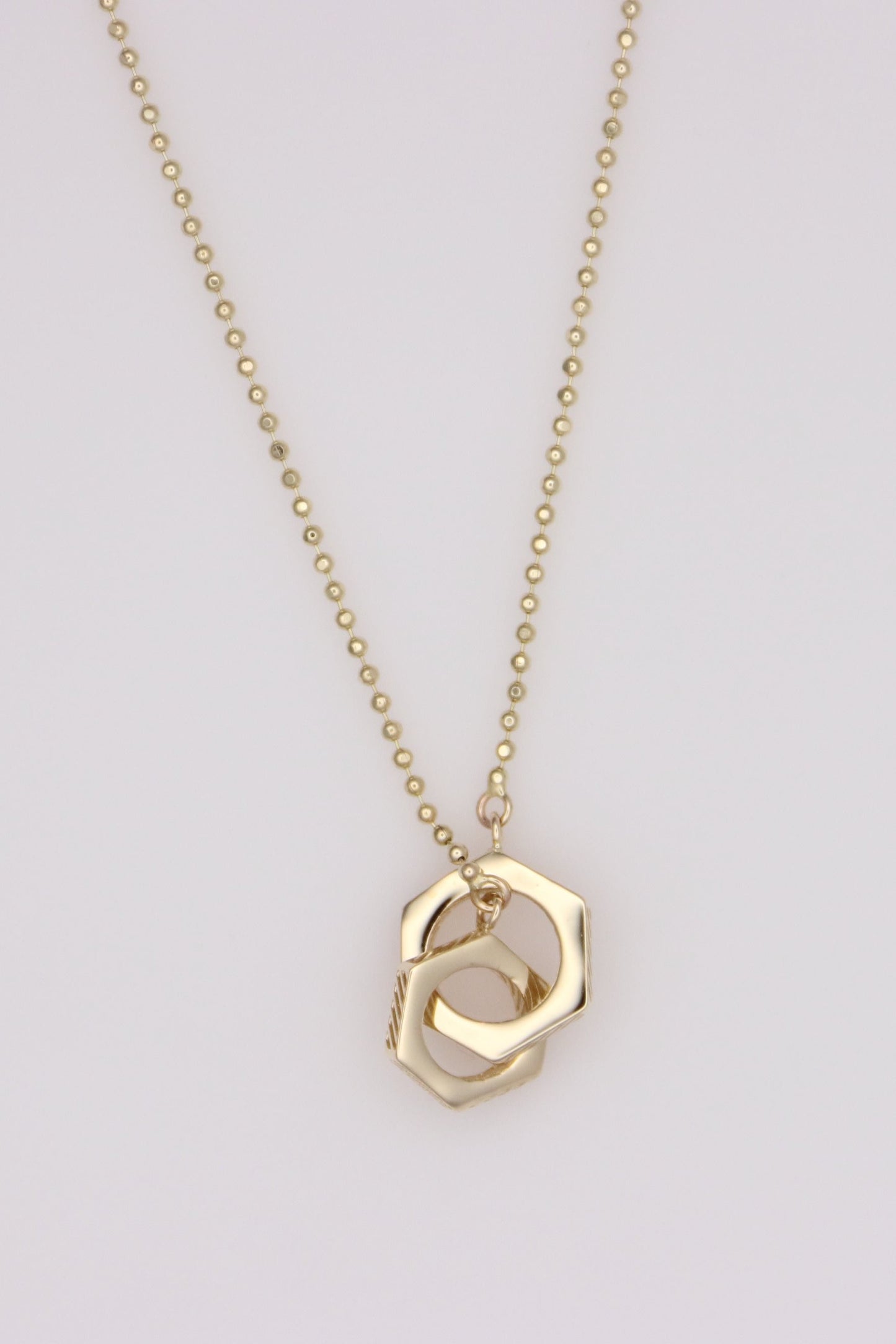 Hexagon Duo Bead Necklace