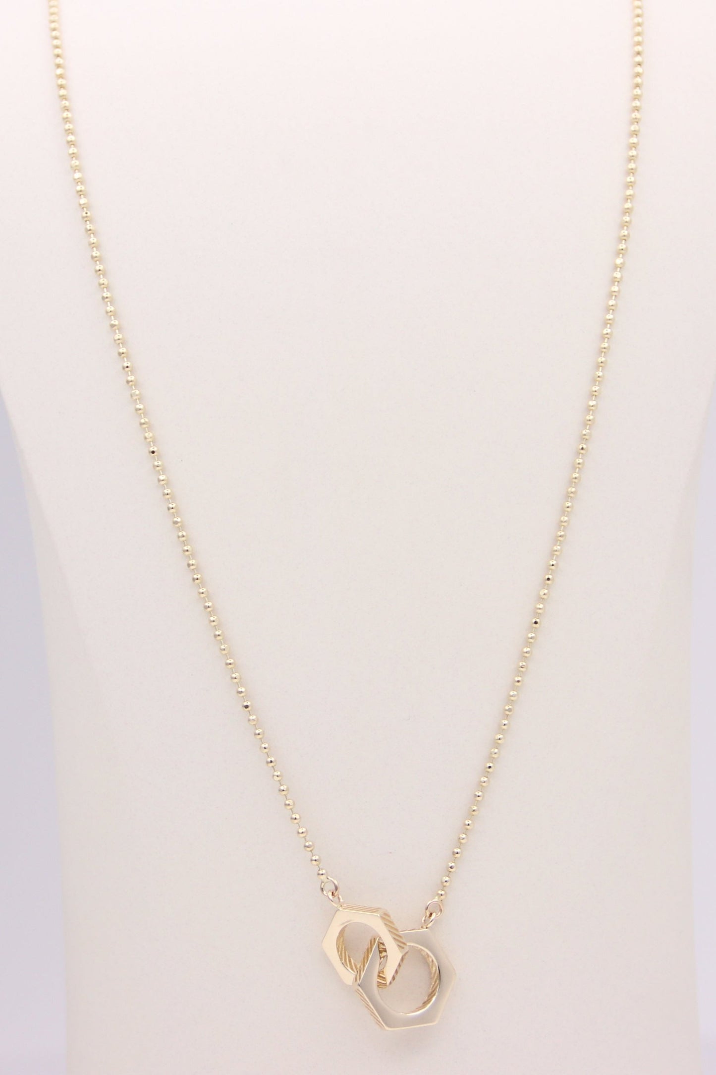 Hexagon Duo Bead Necklace