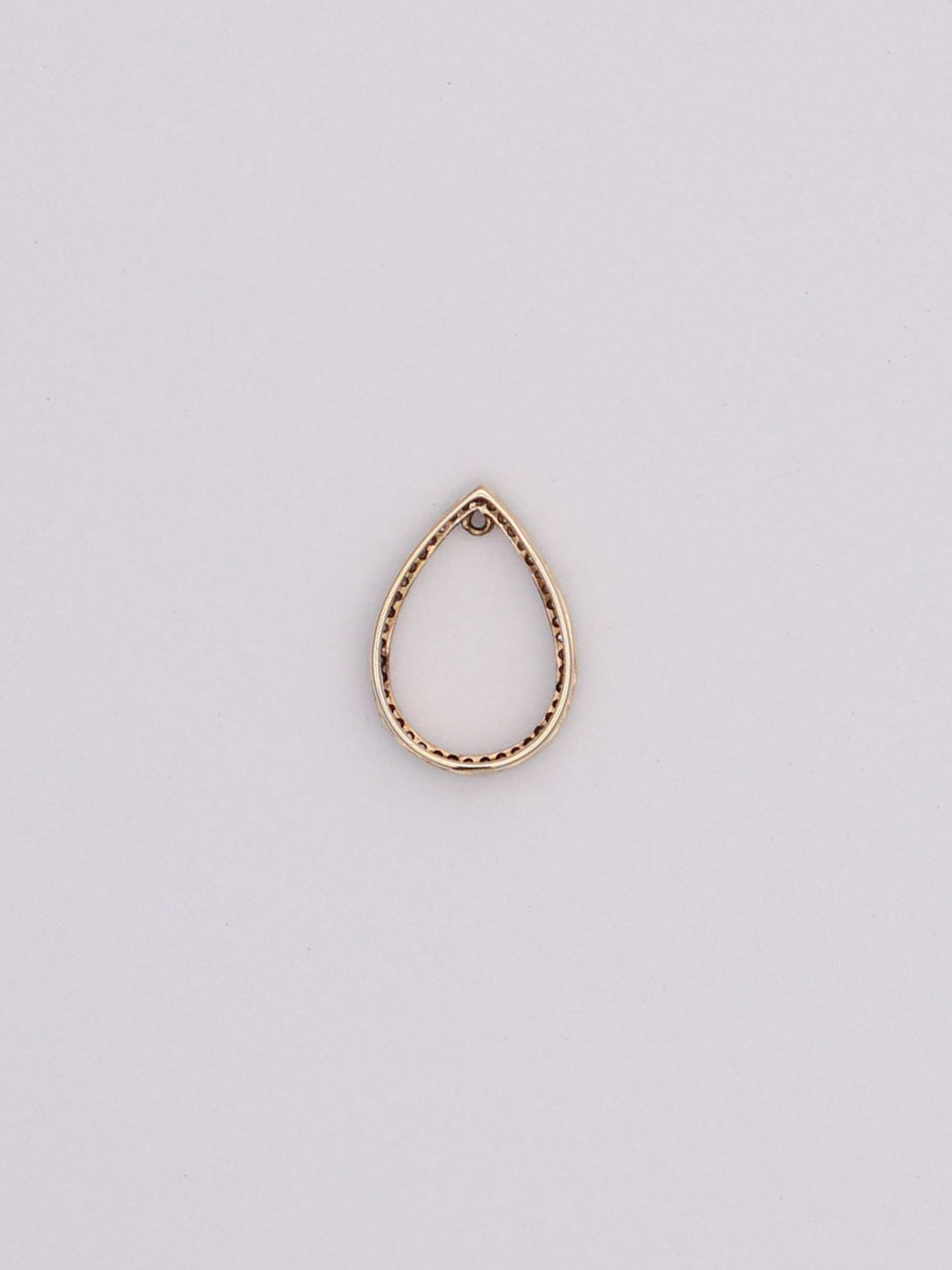 14k Diamond Pear Pendant