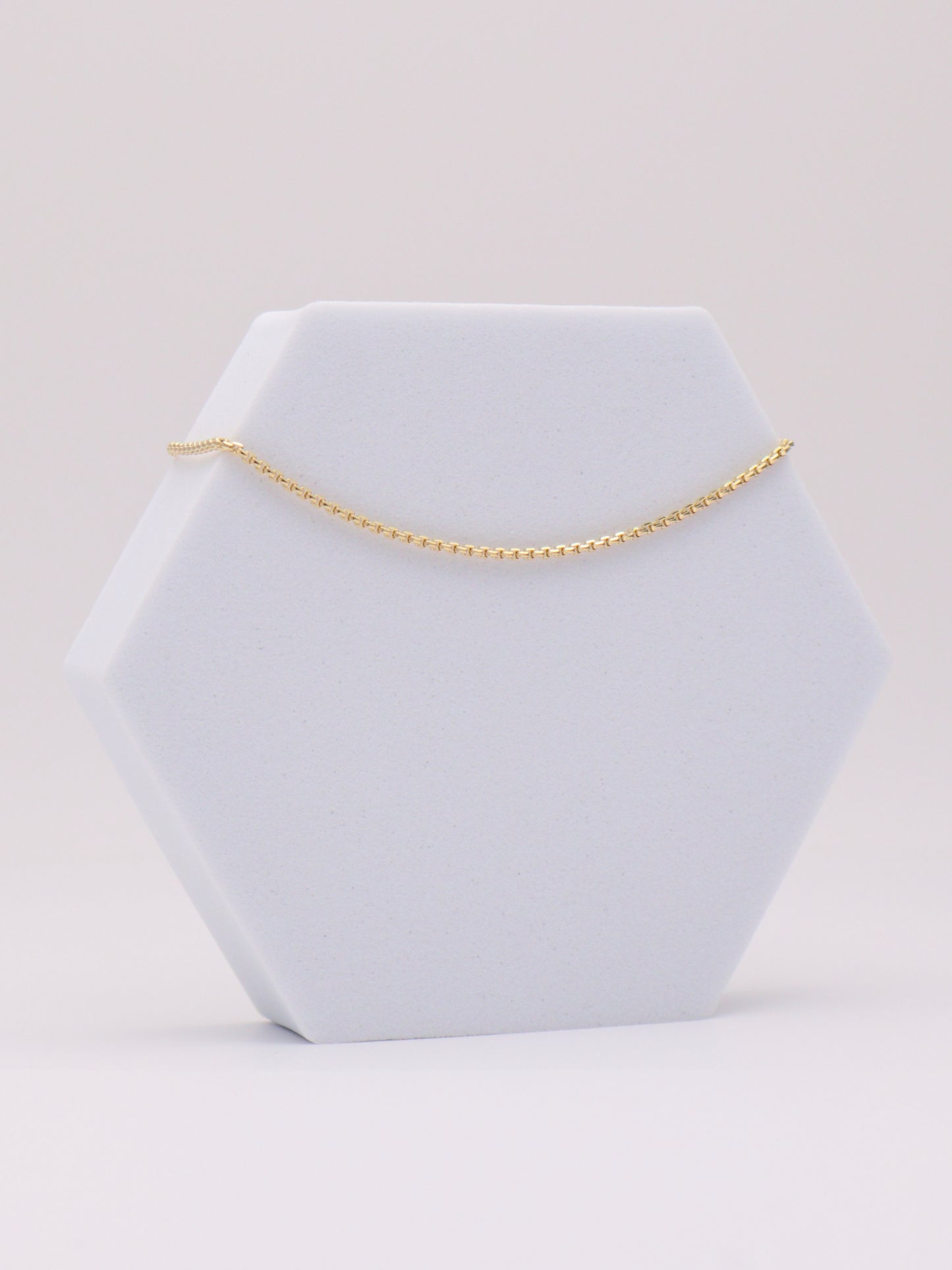 14k Gold Square Rolo Bracelet 7in