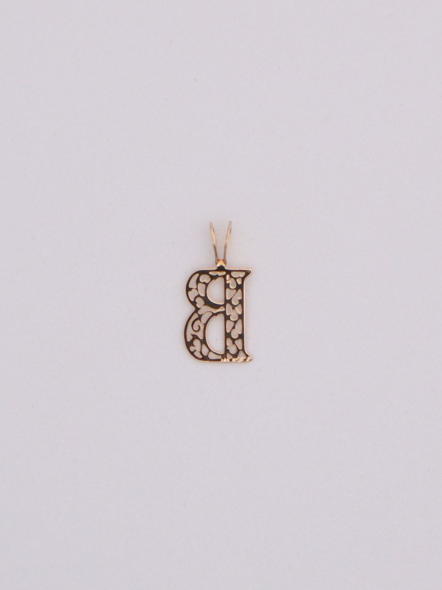 14k Gold Letter "B" Pendant