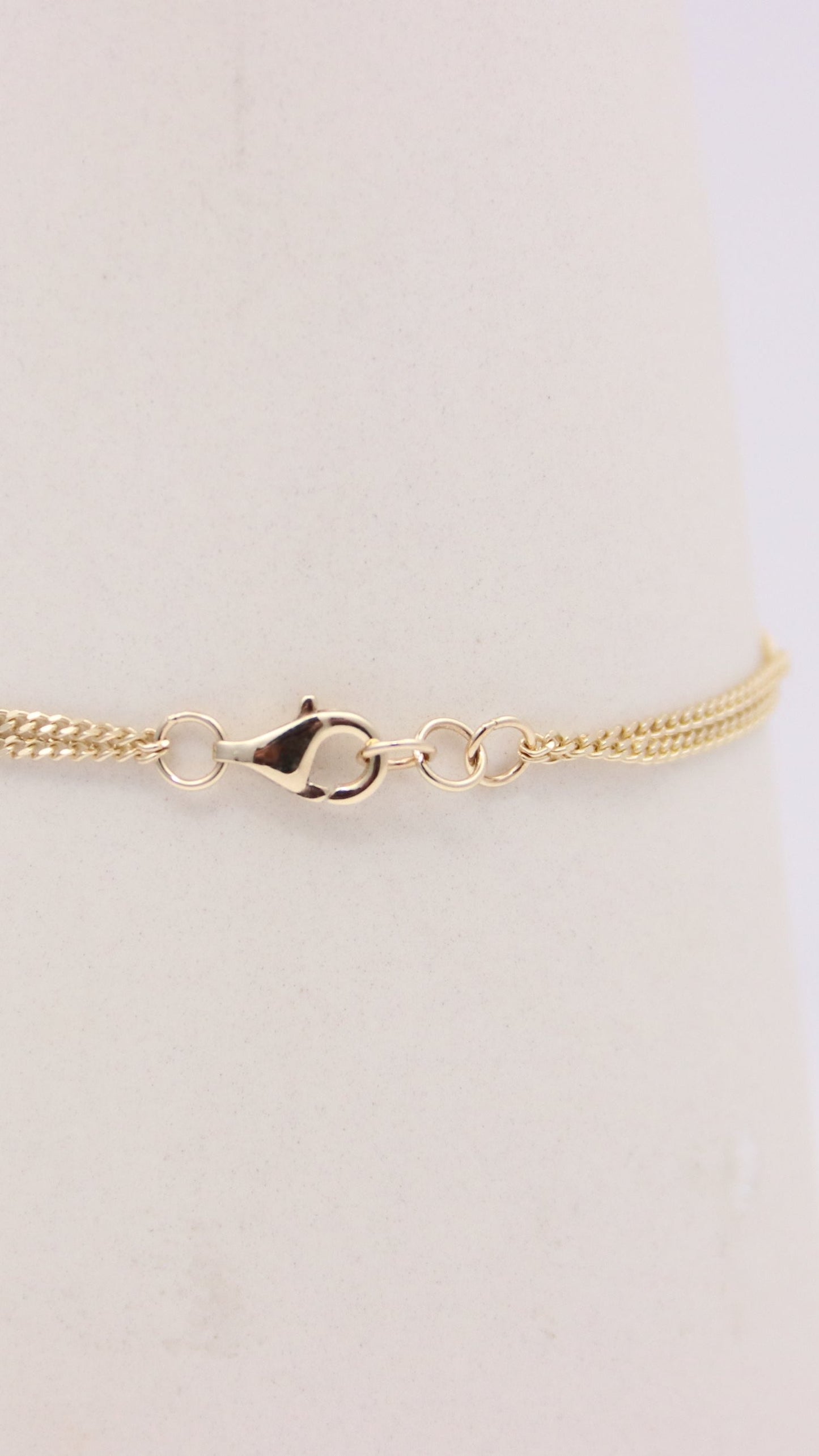 Double Curb Bracelet with Round Links