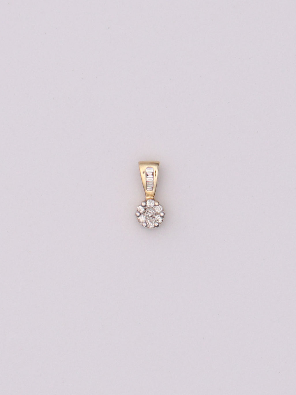 14k Diamond Cluster Pendant