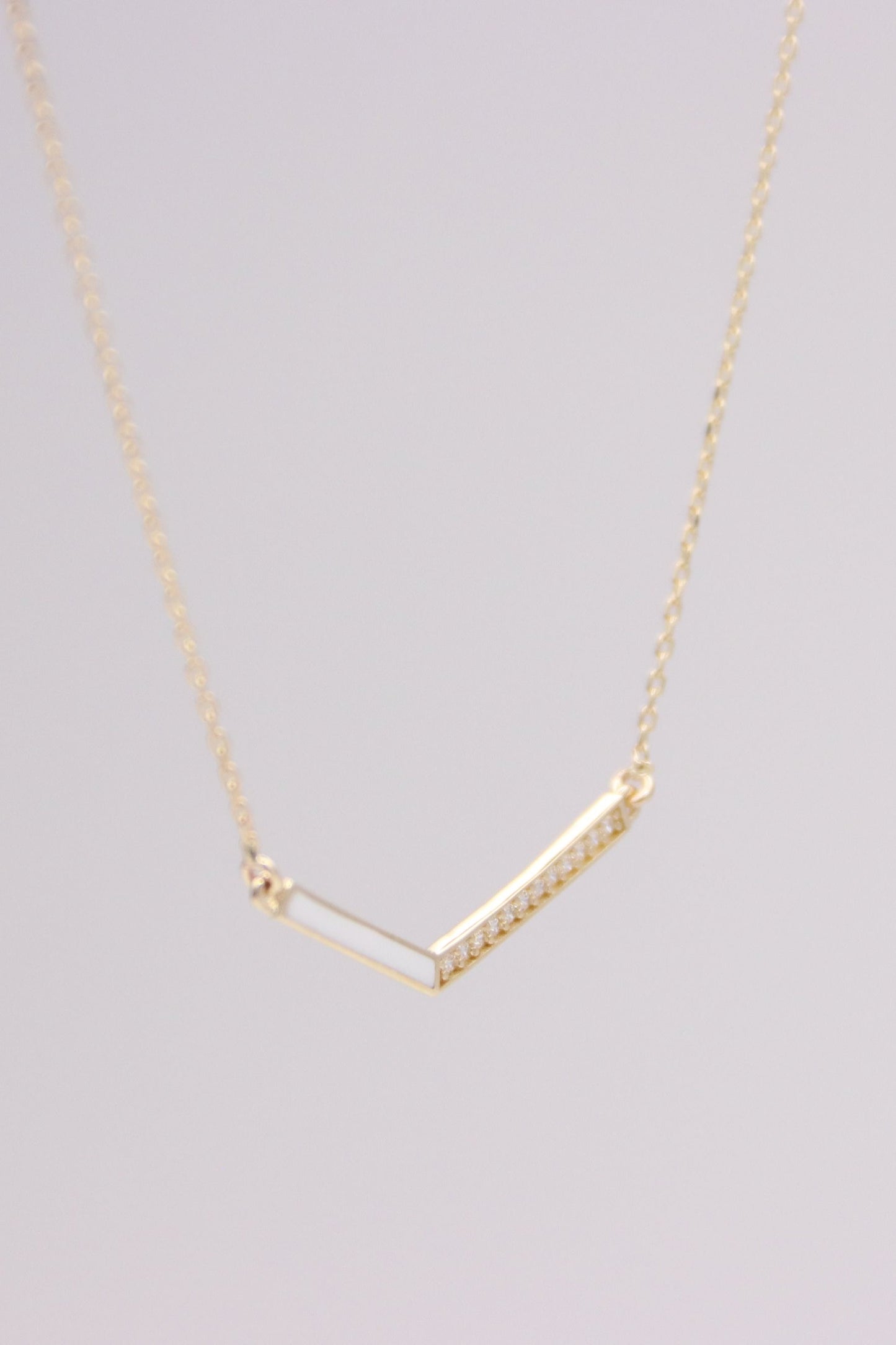 V-Shaped Gold Pendant Necklace