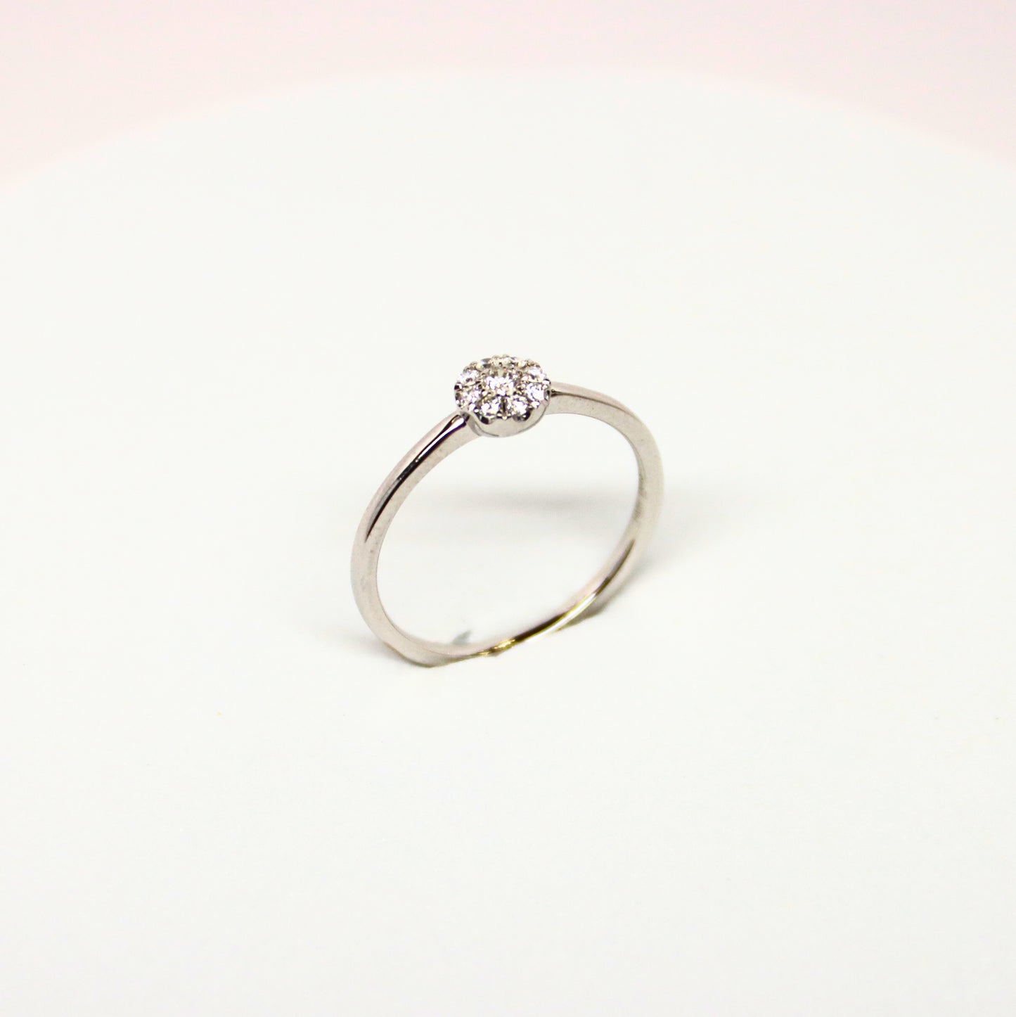 14k WG Round Diamond Ring