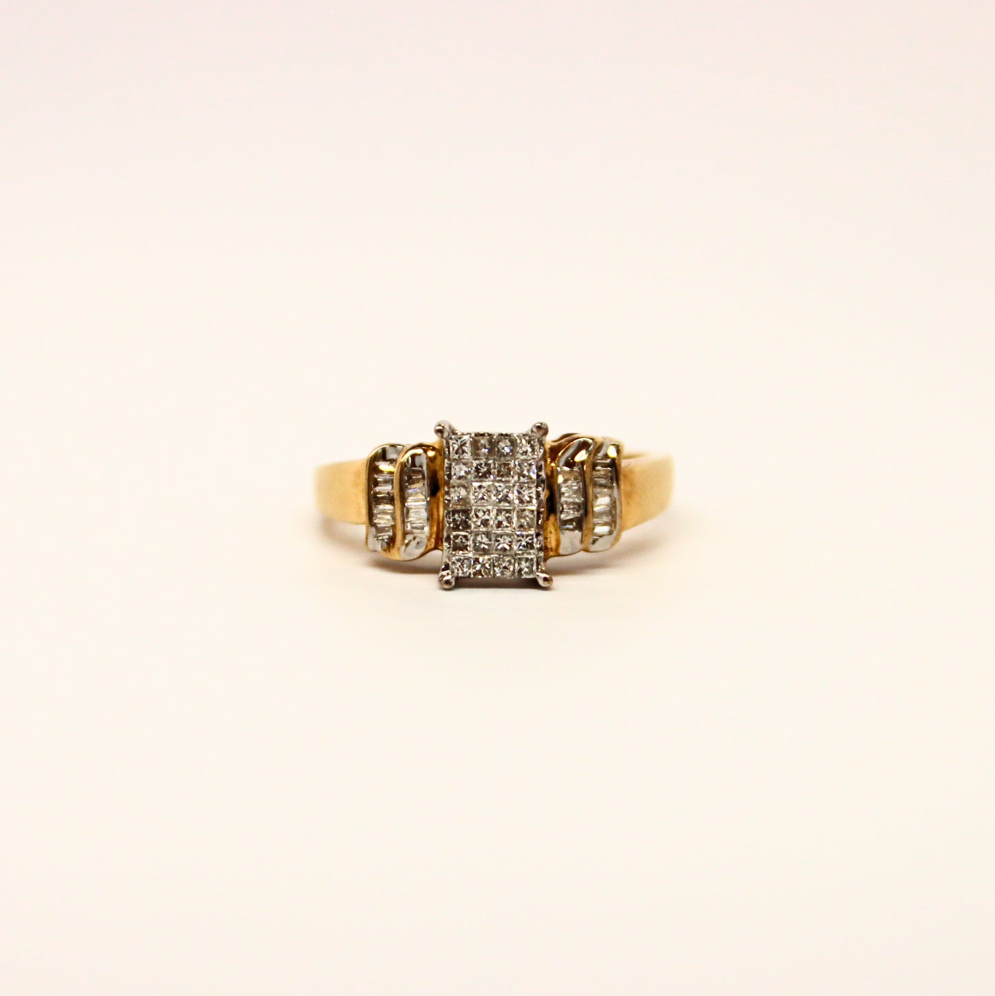 14k Diamond Cluster Ring