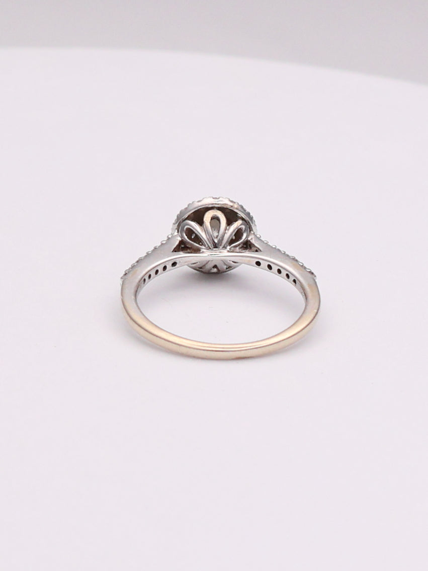 14k WG Round Diamond Engagement Ring