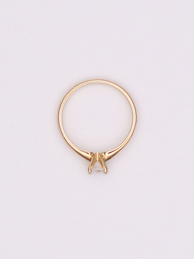 10k Round Diamond Solitaire Ring