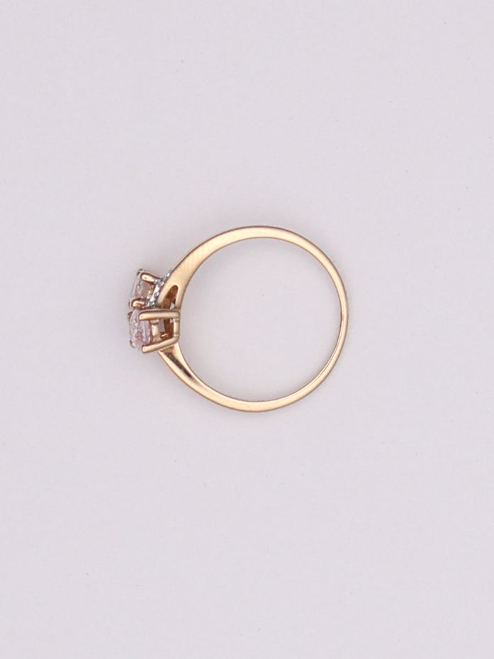 10k Pink Ovals Ring
