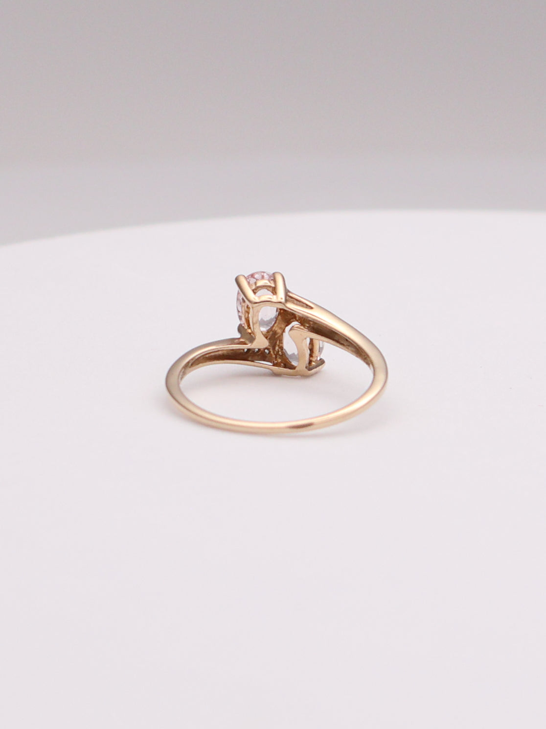 10k Pink Ovals Ring