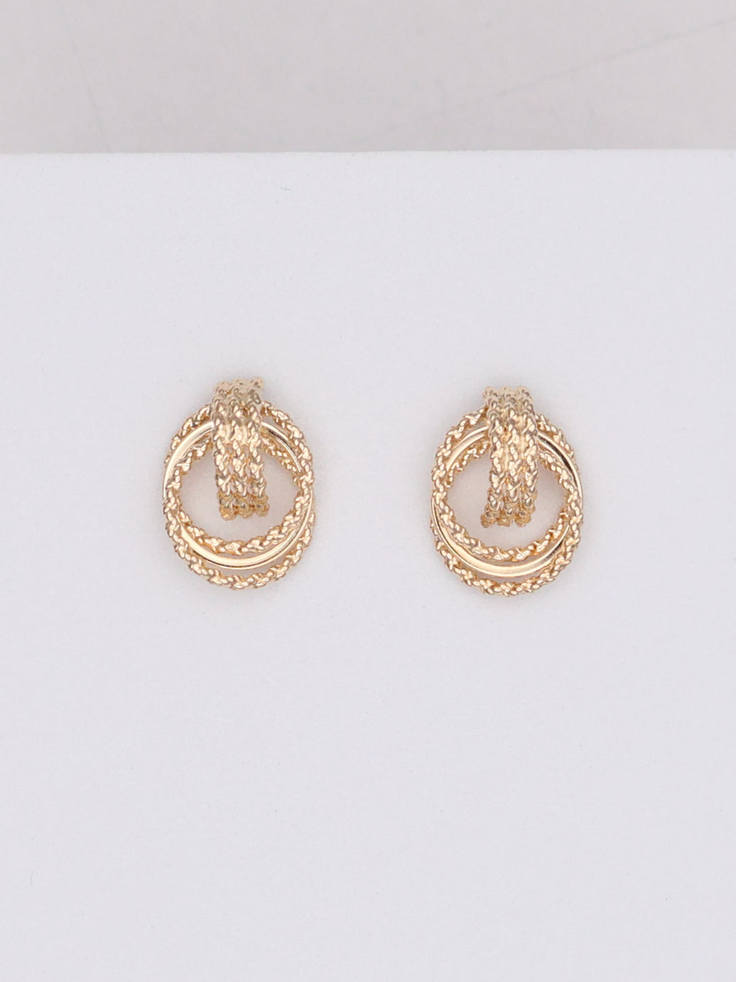 14k Rope Circle Earrings