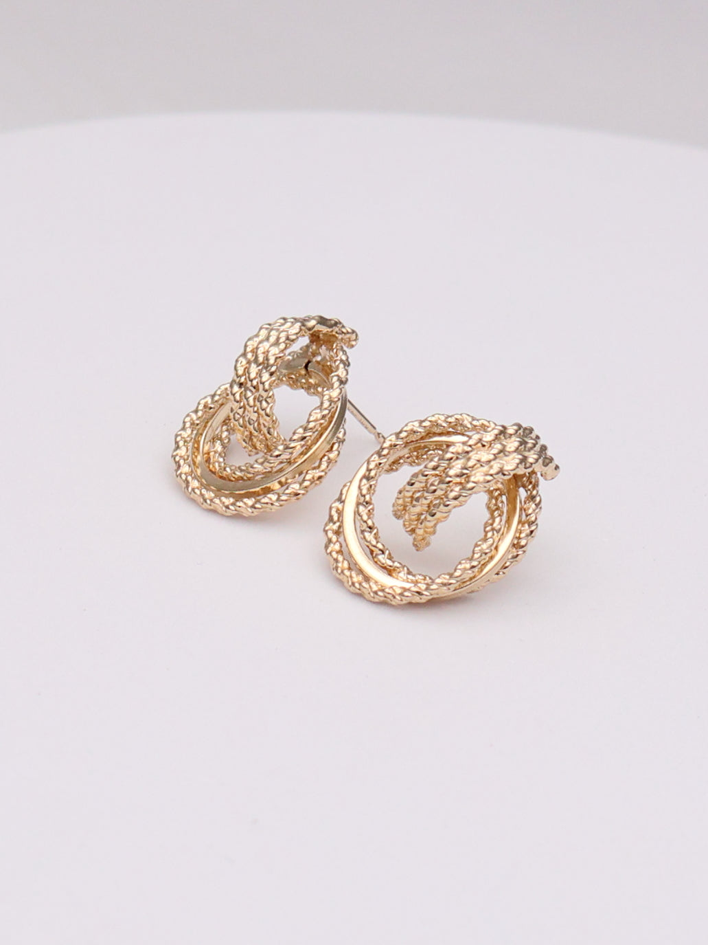 14k Rope Circle Earrings