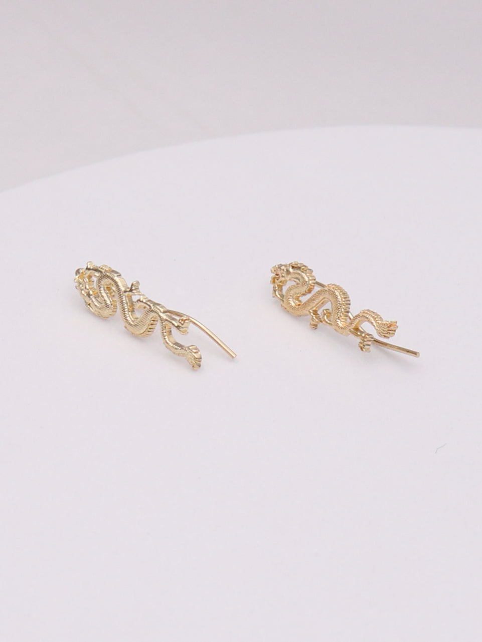 14k Dragon Earrings