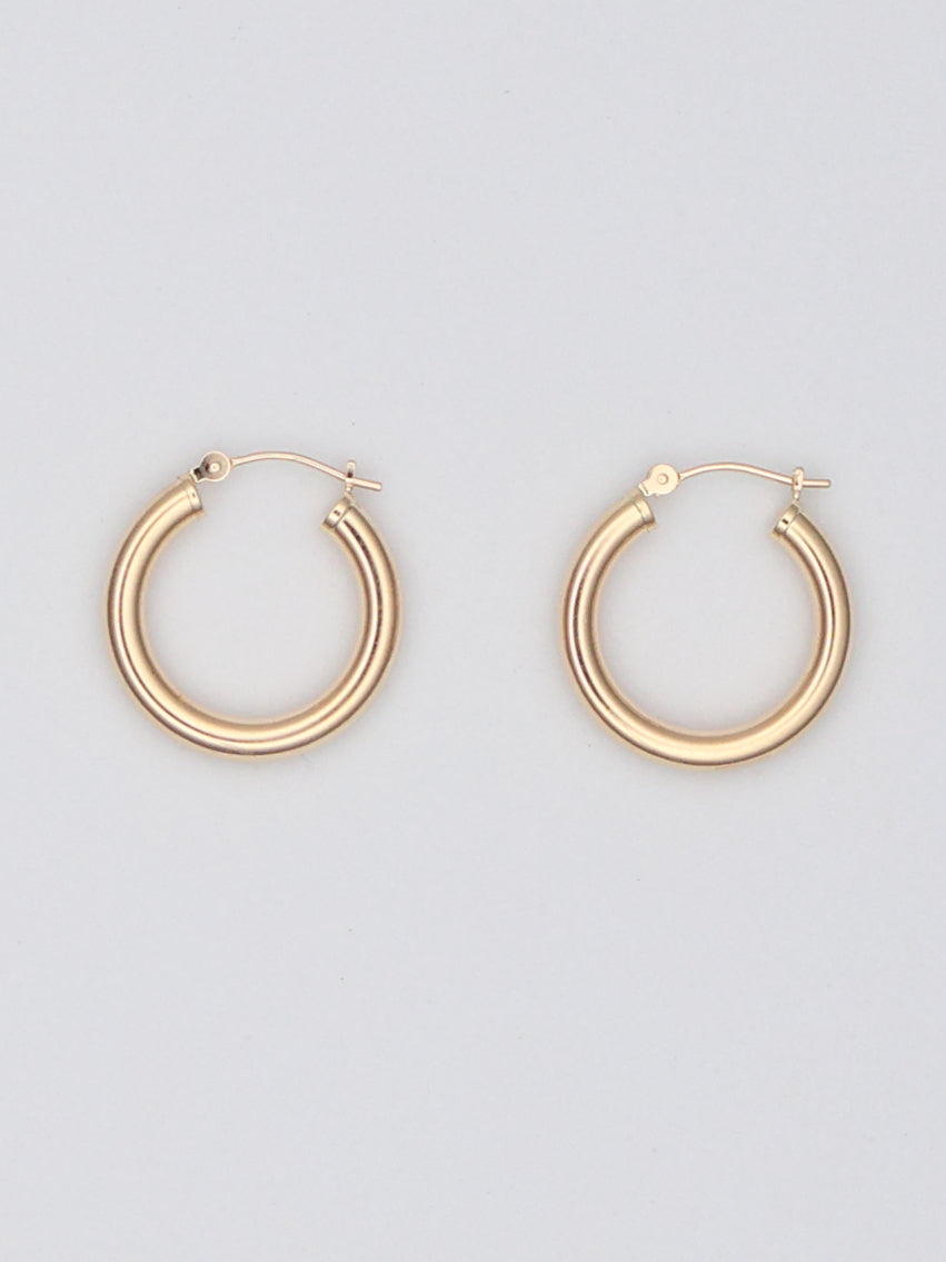 14k Yellow Gold Hoops