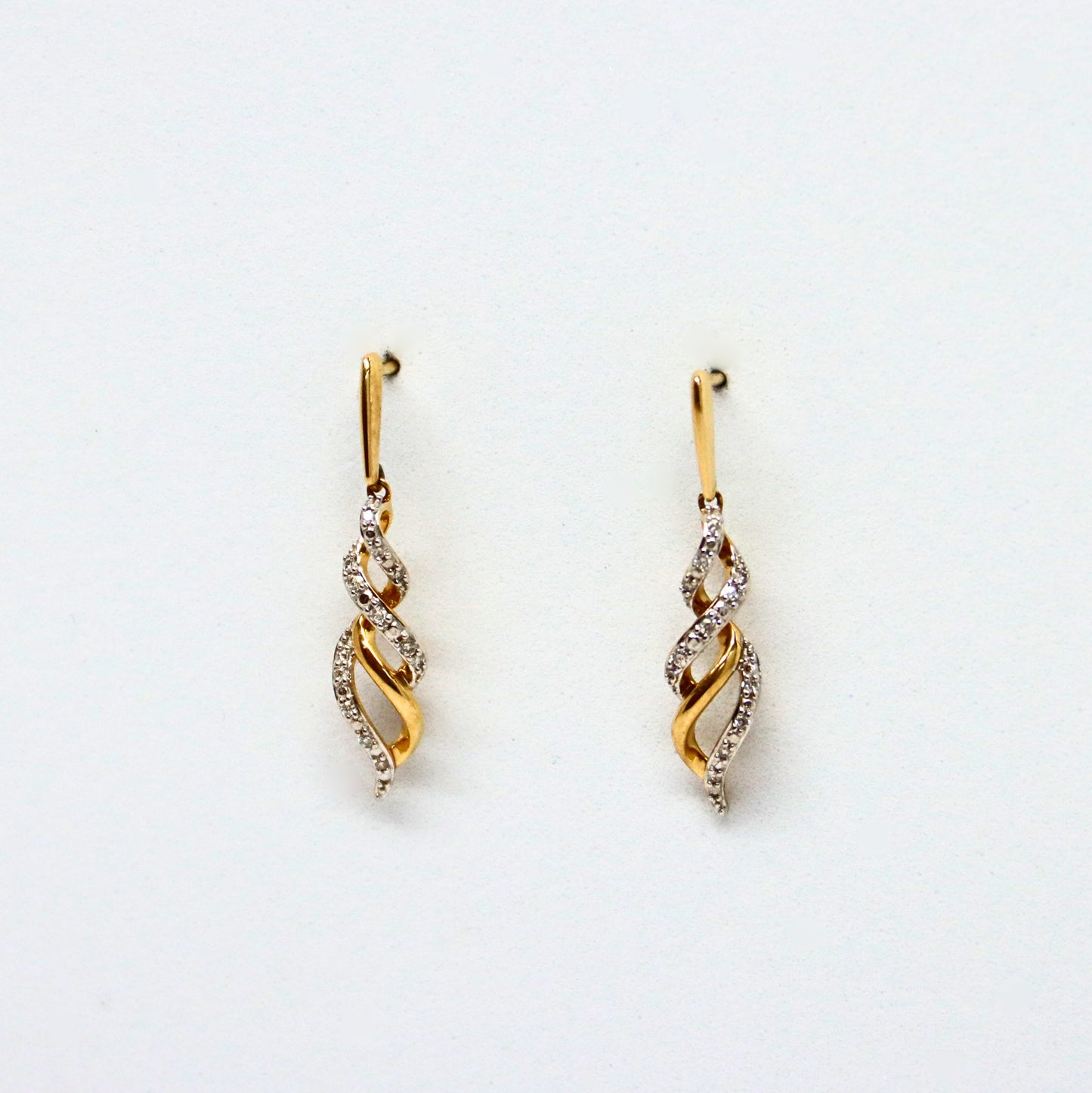 14k Diamond Twist Earrings