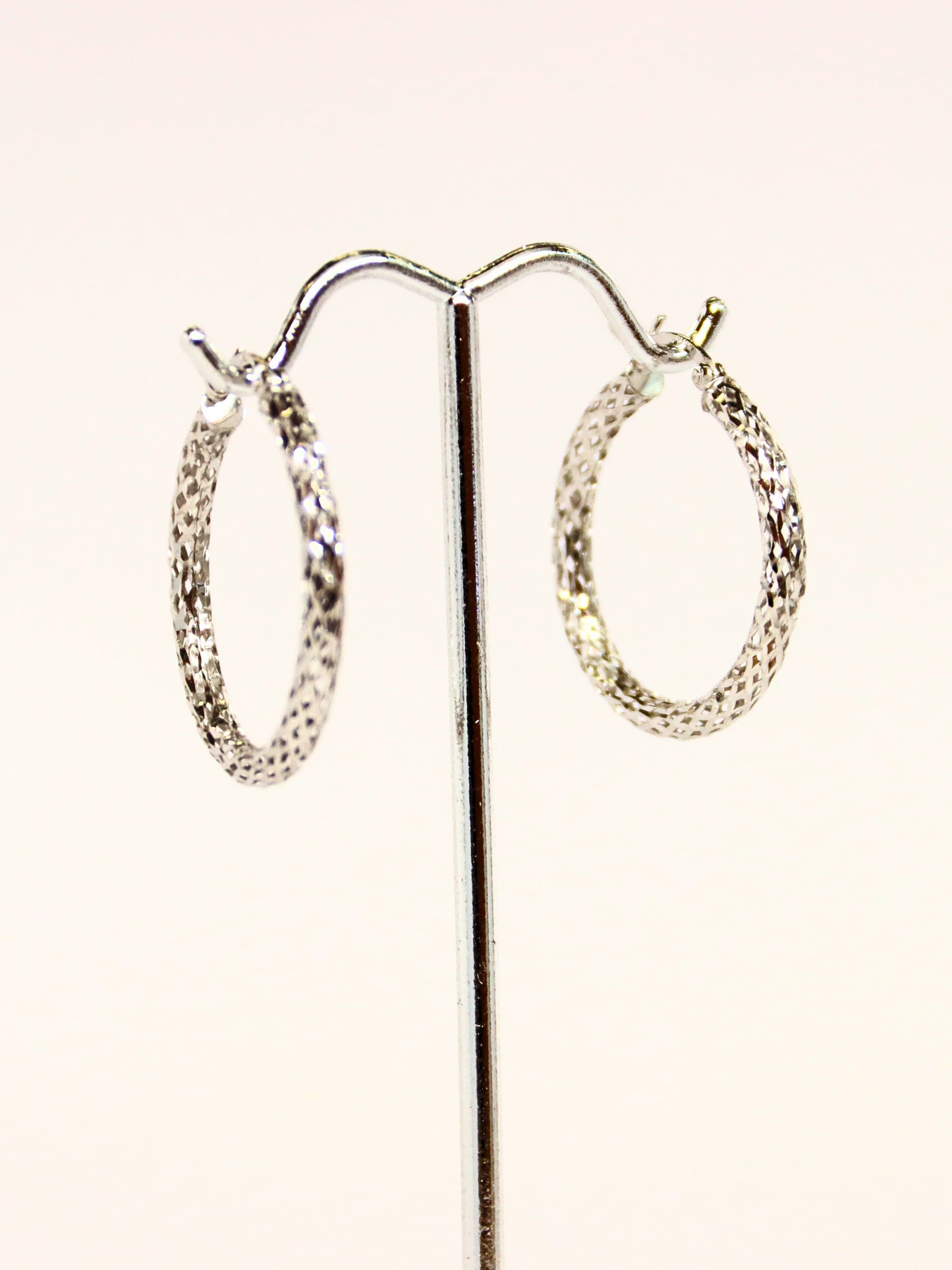 14k WG Hoops