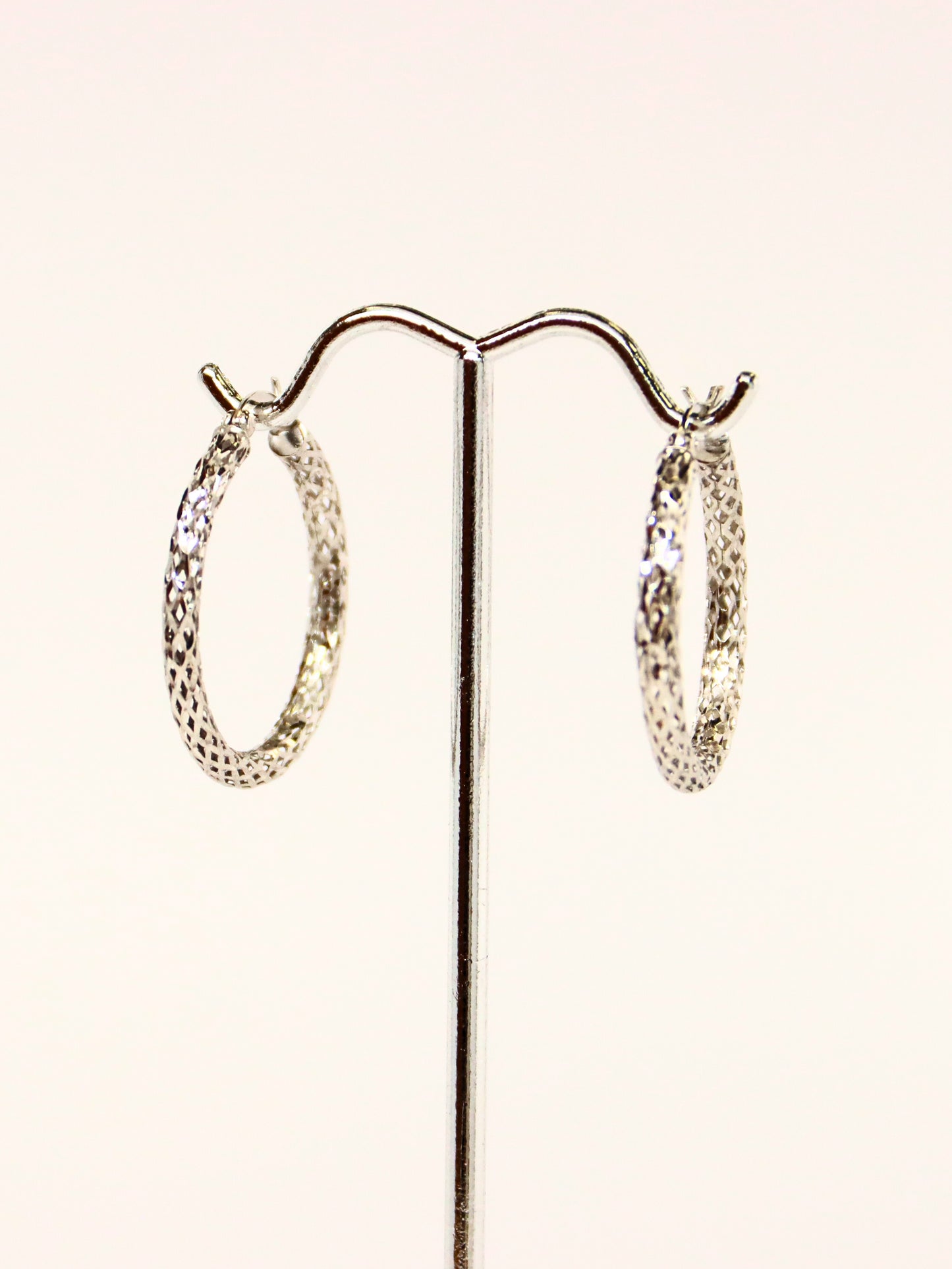 14k WG Hoops