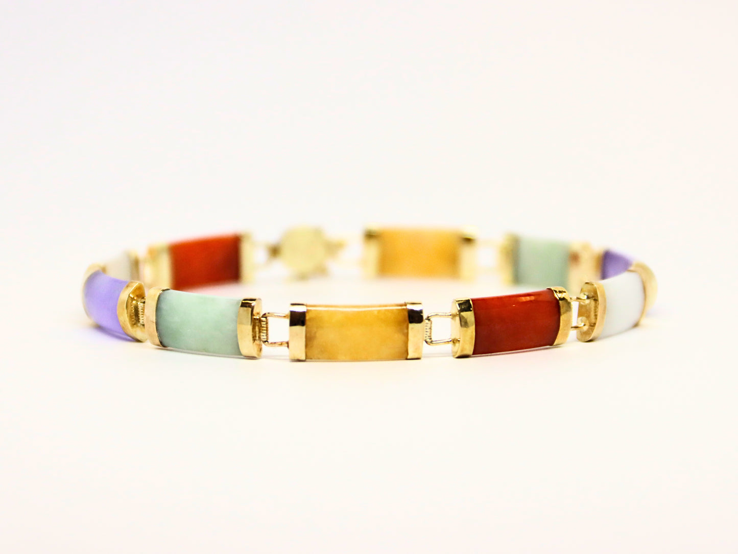 14k Multi-Jade Bracelet