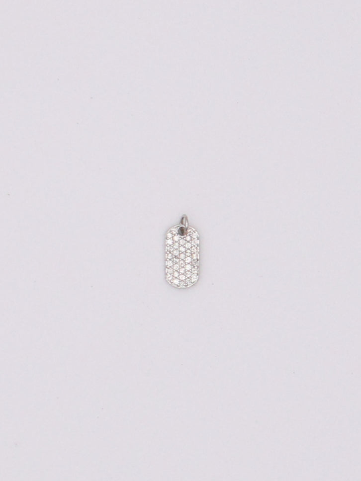14K WG Diamond Tag Pendant