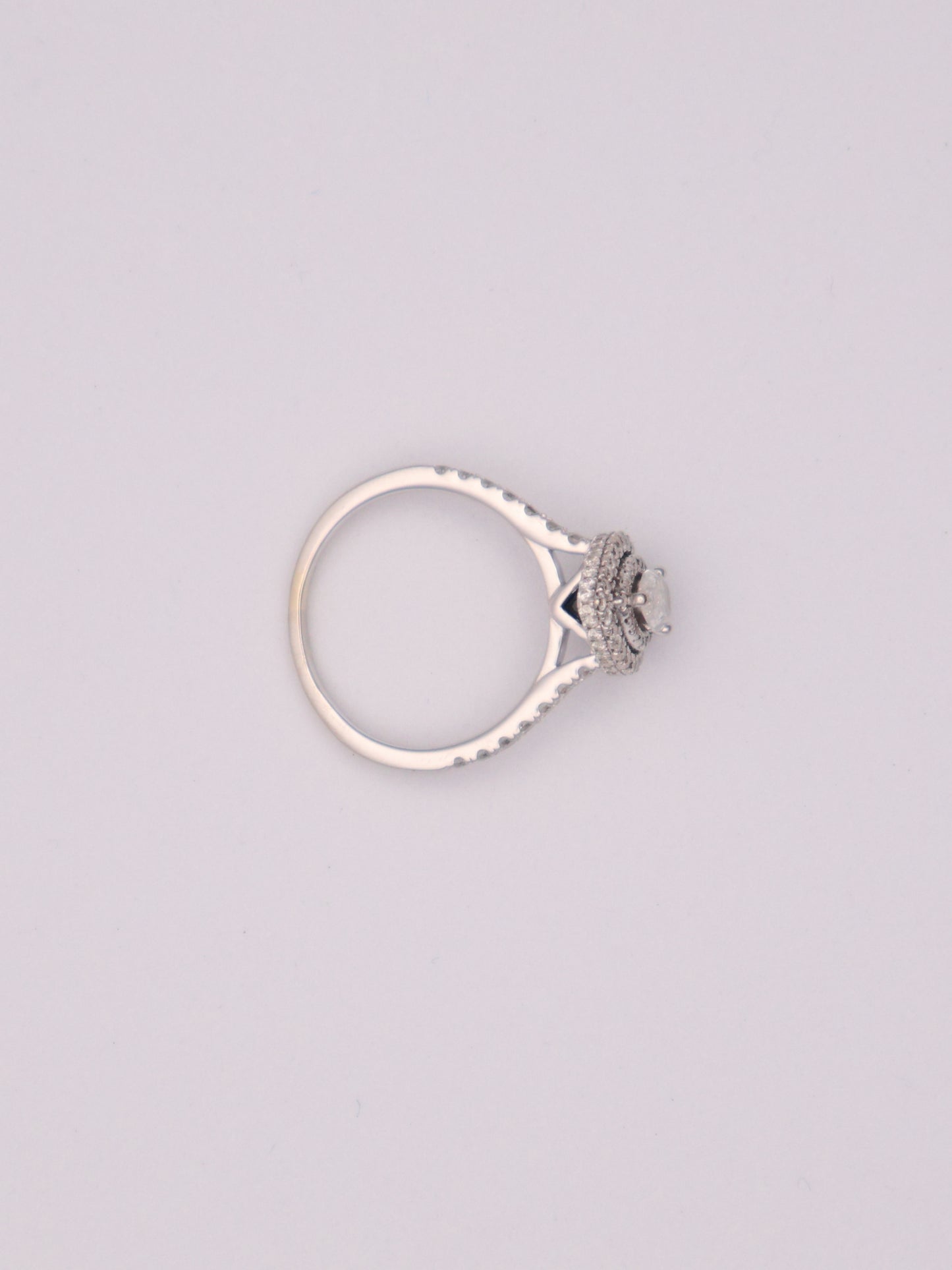 14k Vera Wang White Gold Pear Diamond Ring
