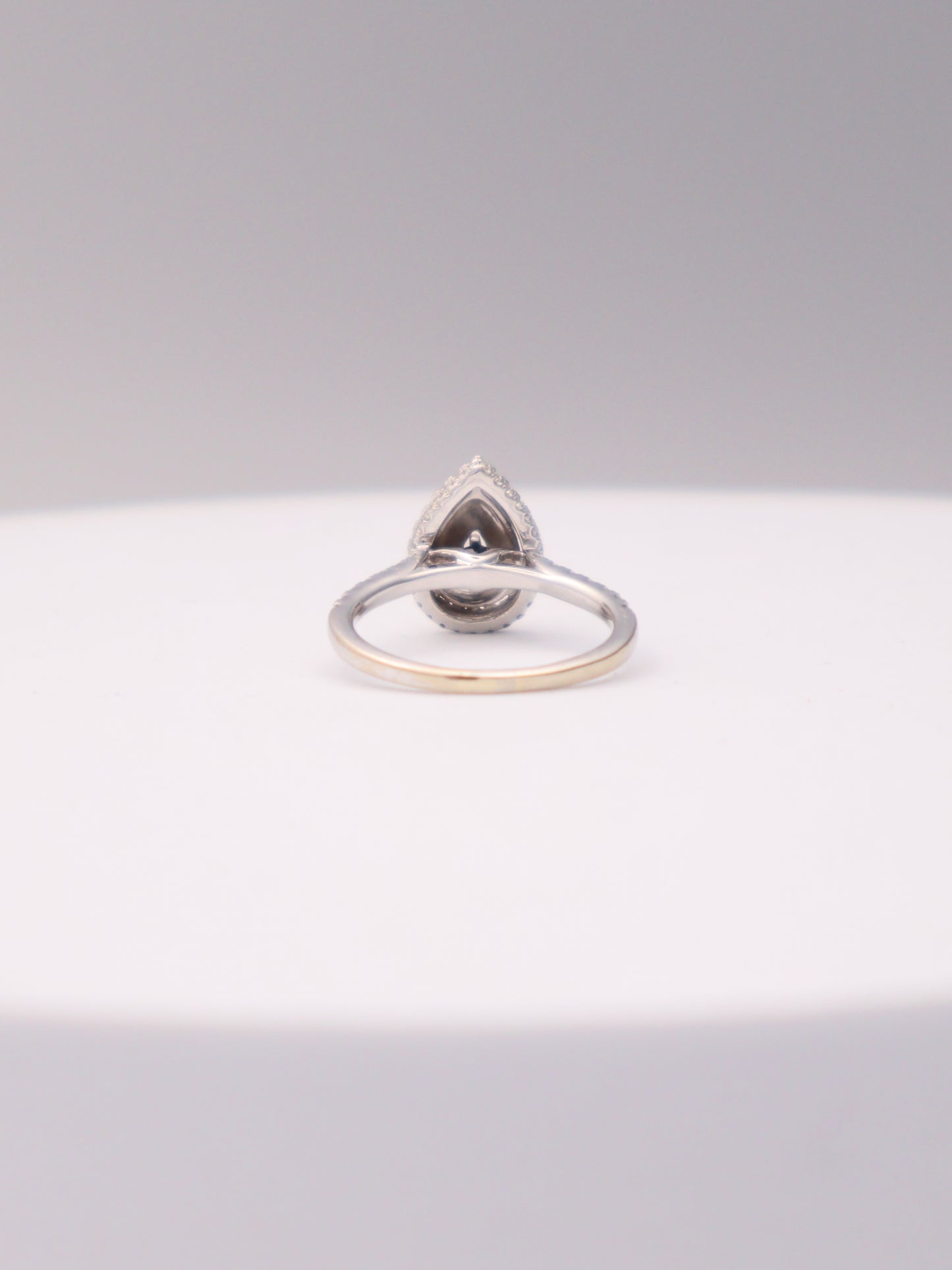 14k Vera Wang White Gold Pear Diamond Ring