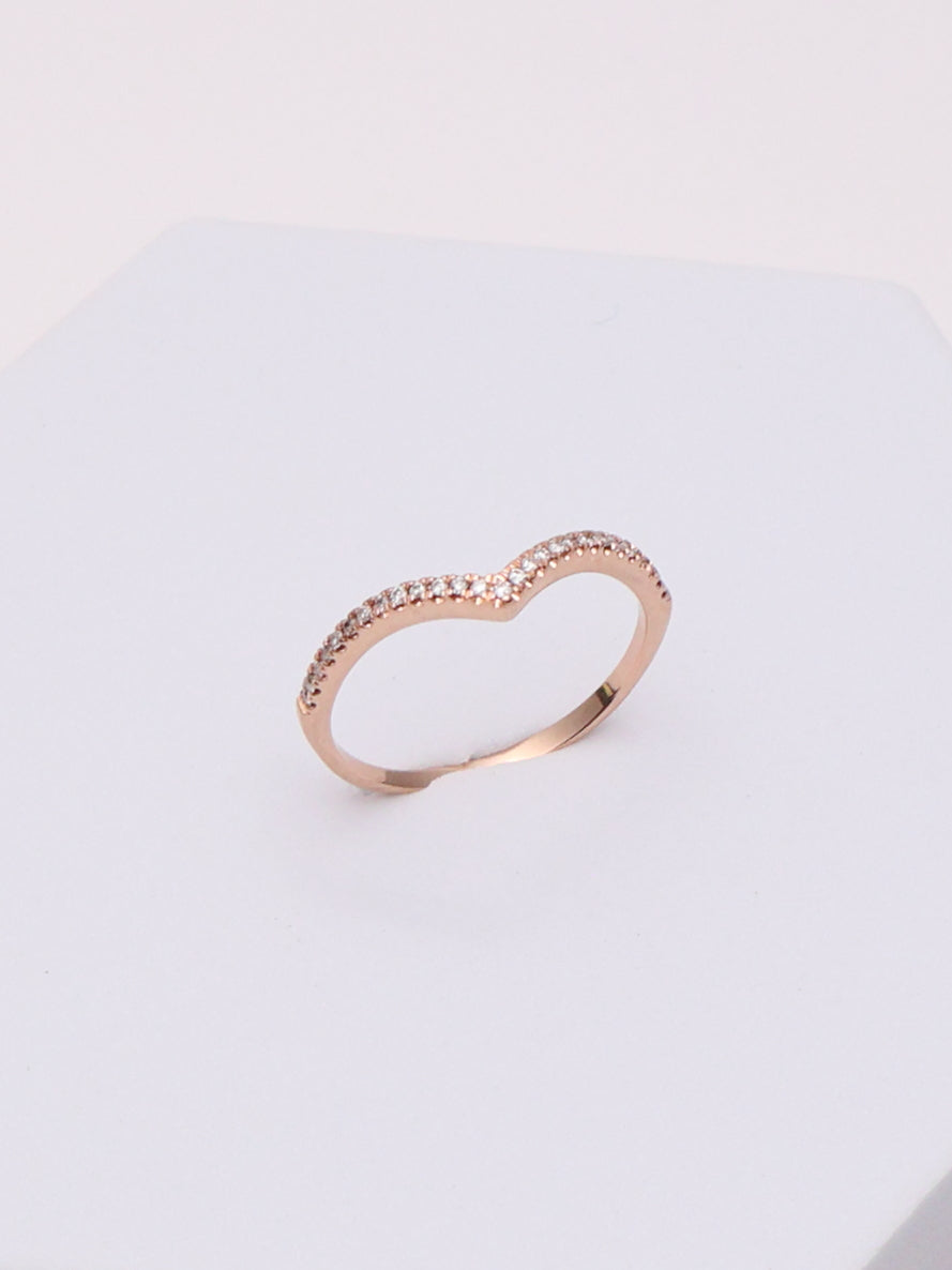 14k RG Diamond Accent Ring