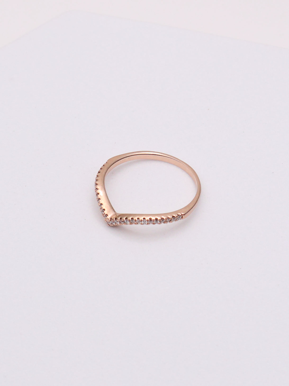 14k RG Diamond Accent Ring