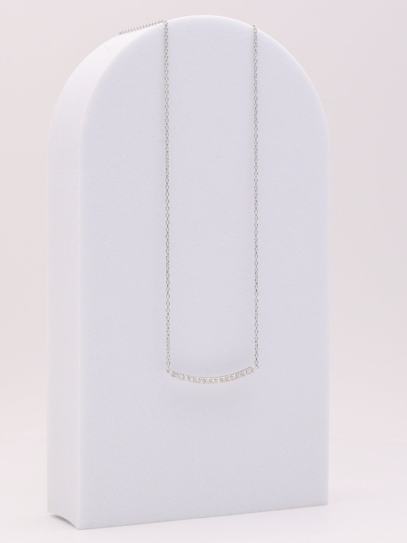 14k WG Diamond Bar Necklace