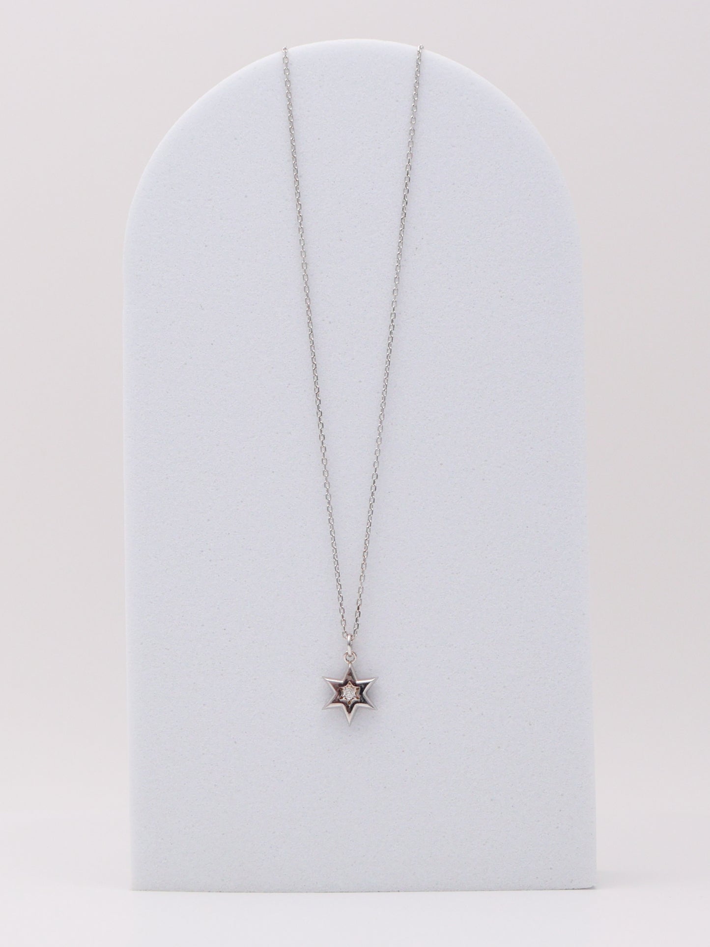 14k WG Diamond Star Necklace