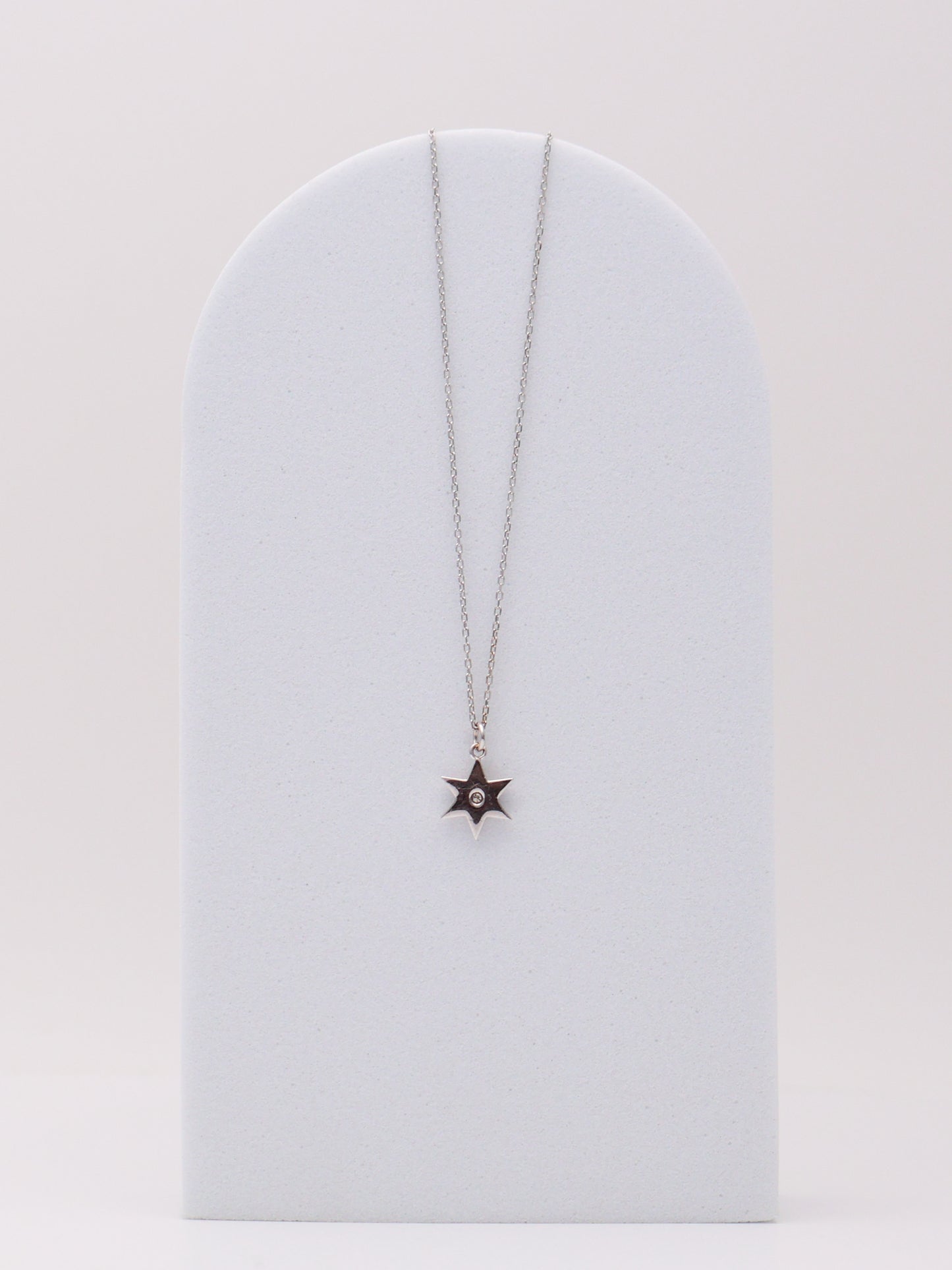 14k WG Diamond Star Necklace