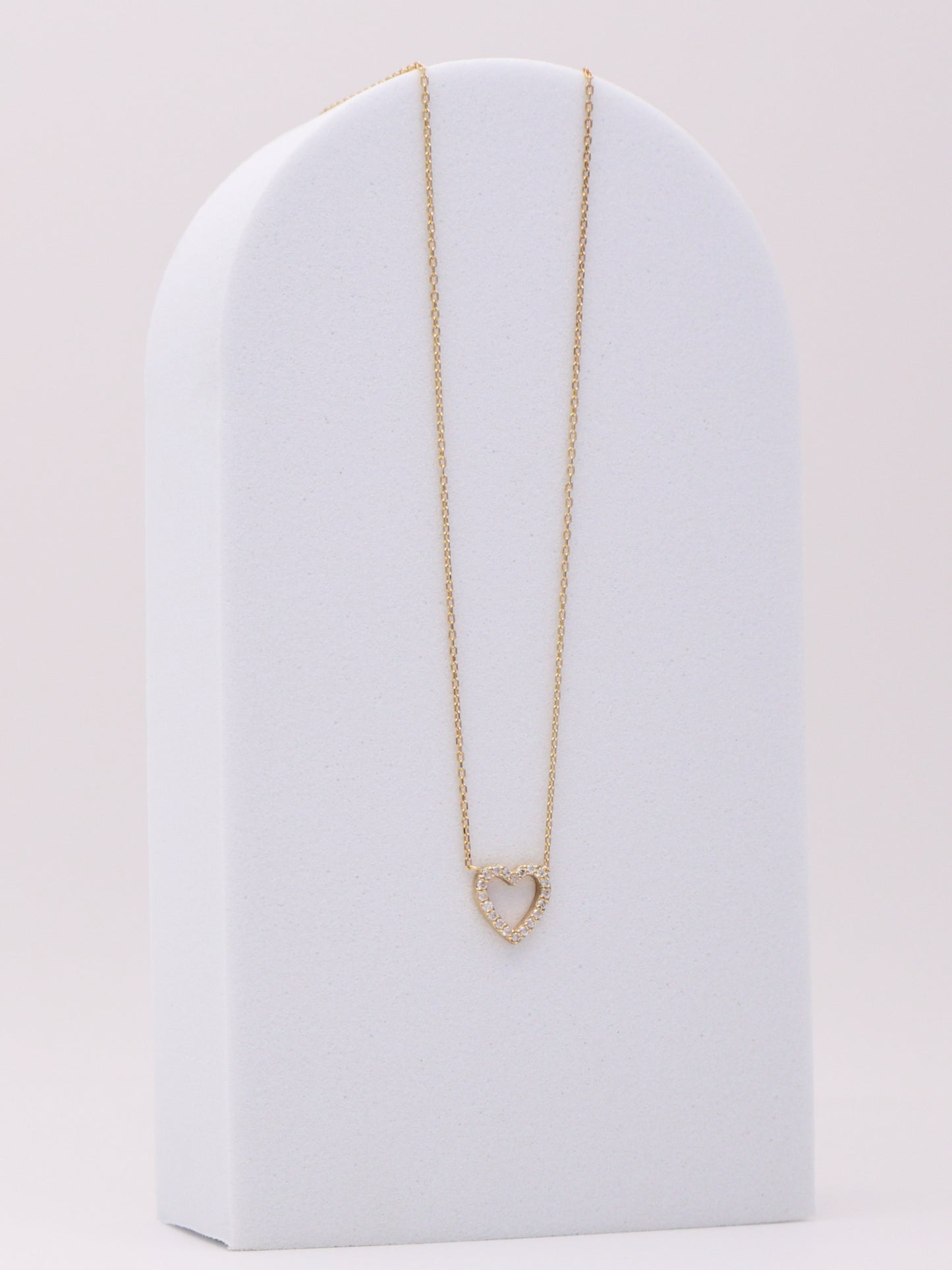 14k Diamond Heart Necklace