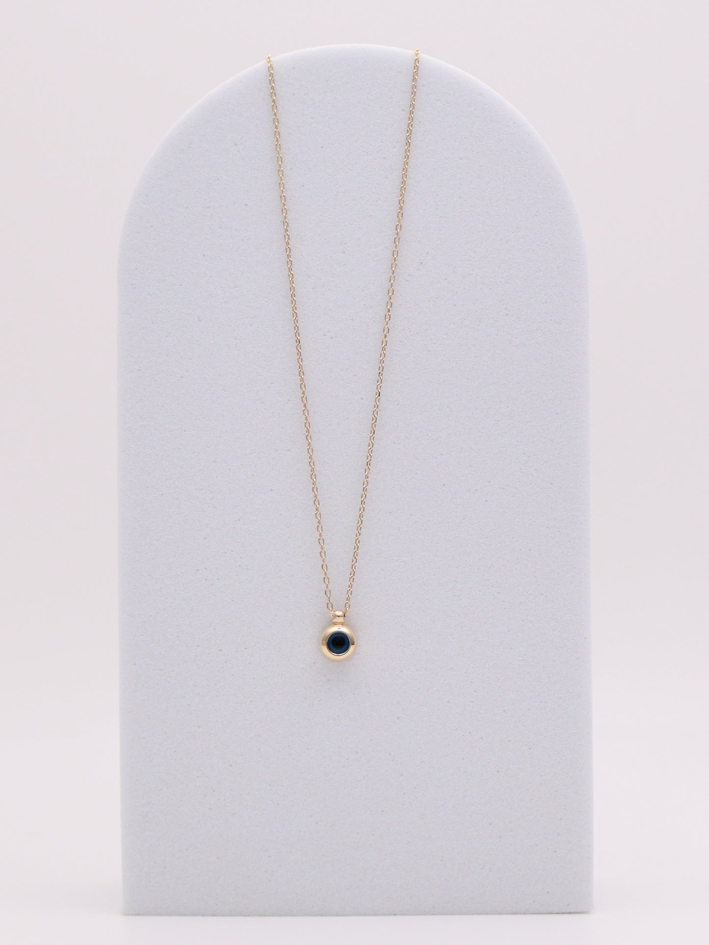 14k Blue Evil Eye Necklace