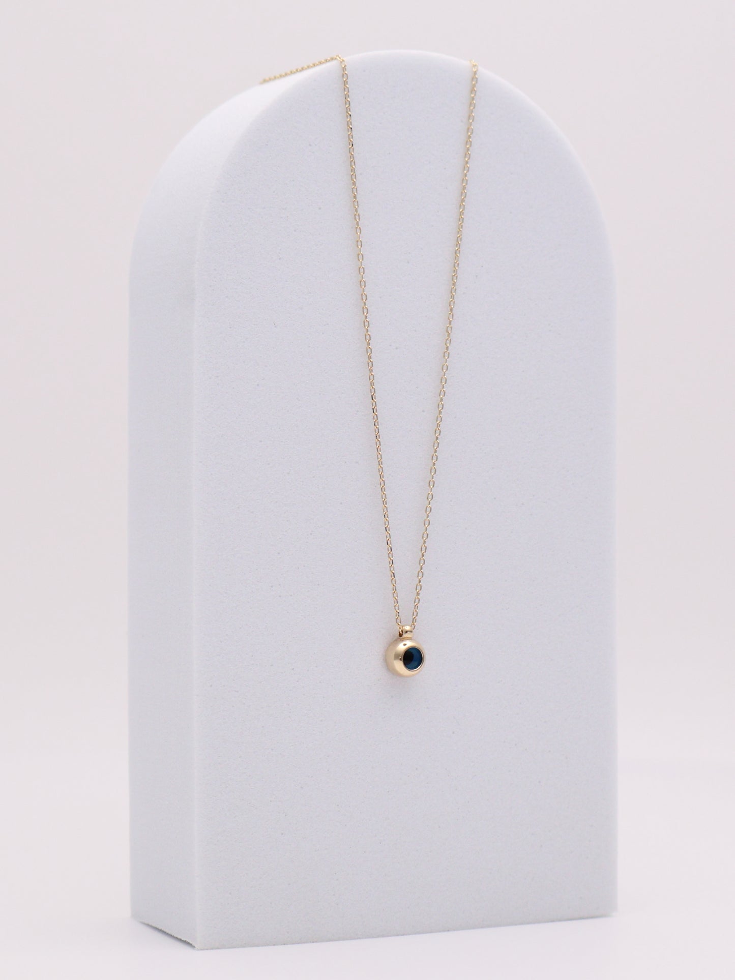 14k Blue Evil Eye Necklace