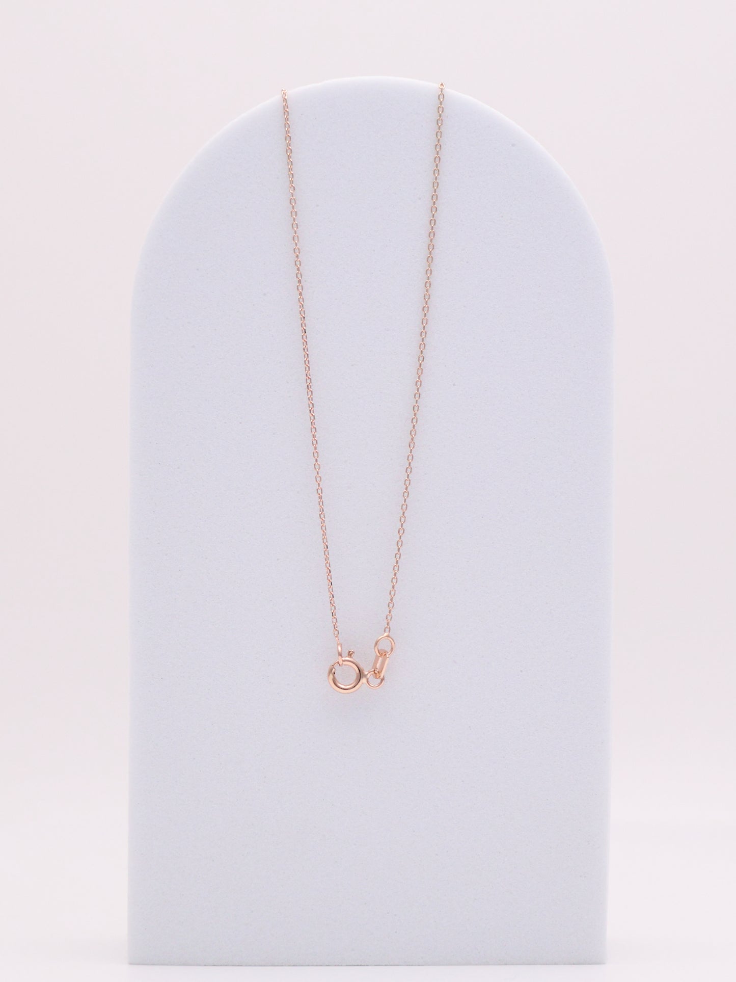 14k RG Diamond Circle Necklace