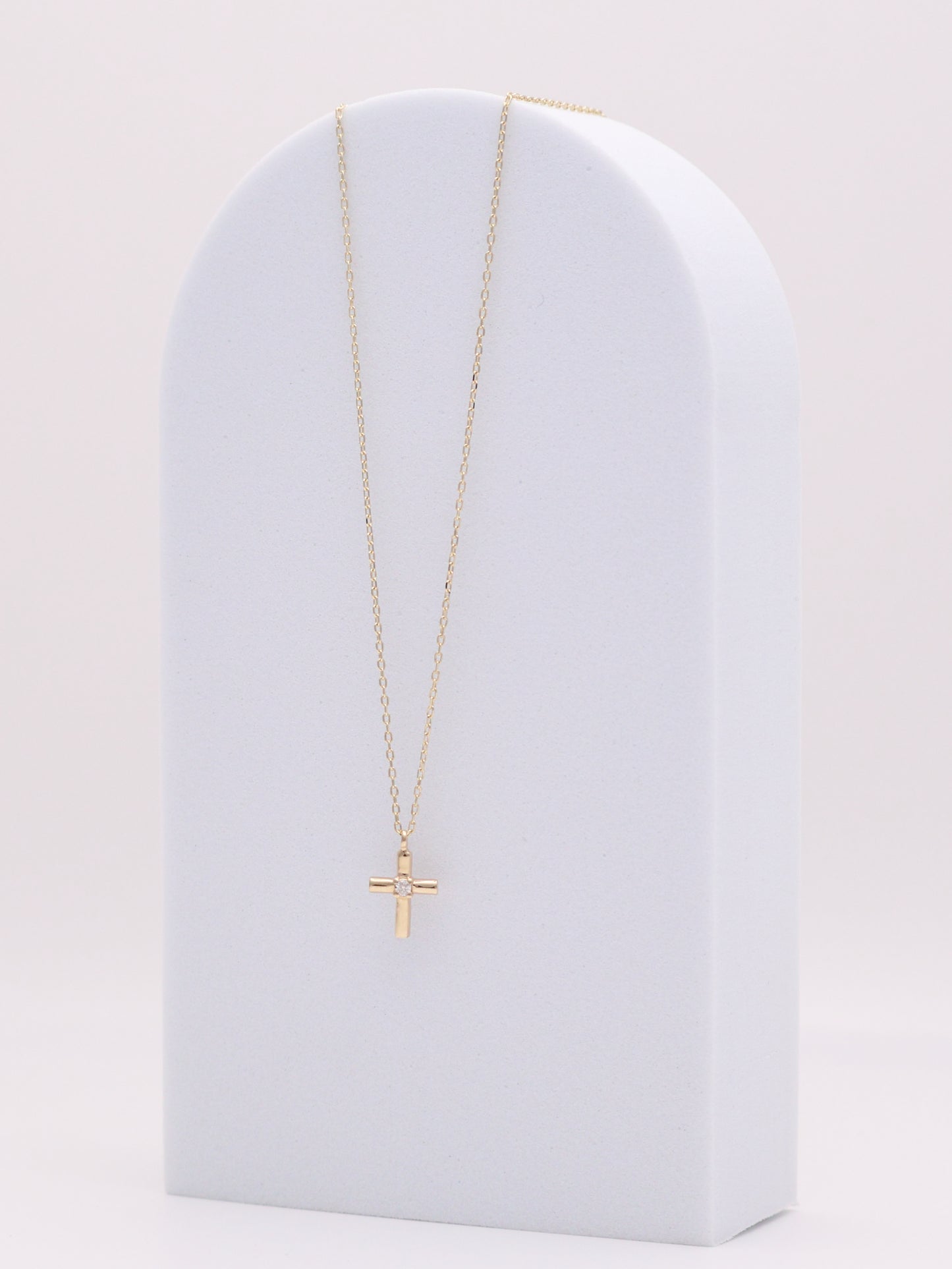 14k Diamond Cross Necklace