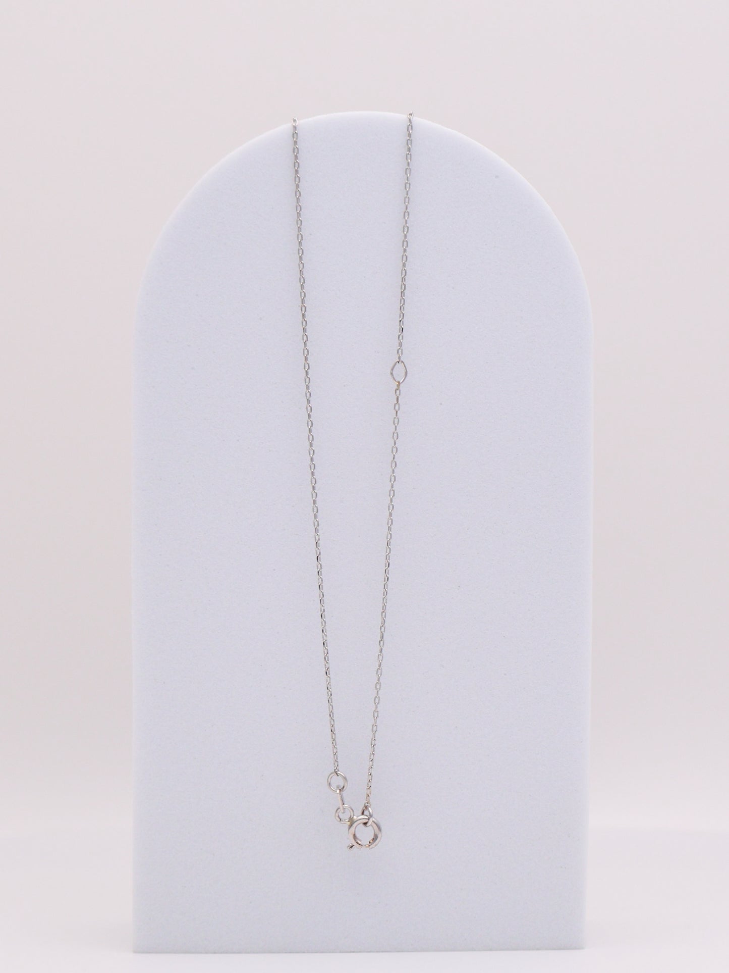 14k WG Dainty Heart Necklace
