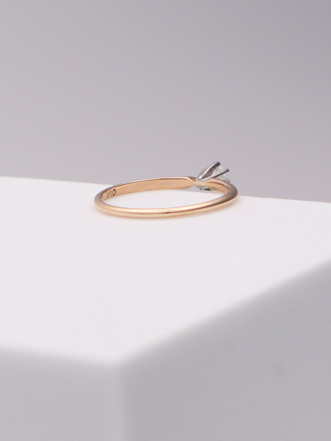 10k Round Diamond Solitaire Ring