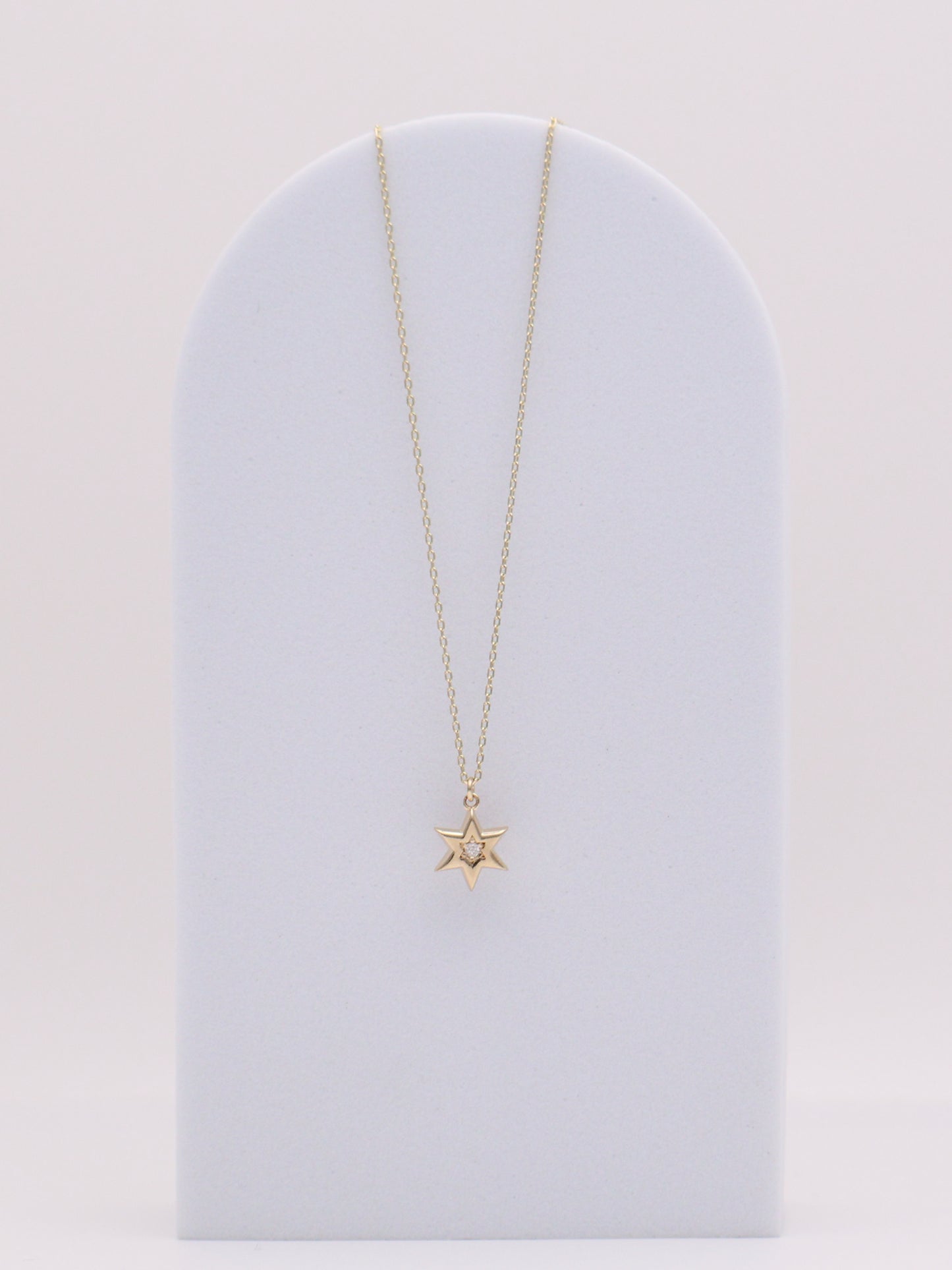 14k Diamond Star Necklace