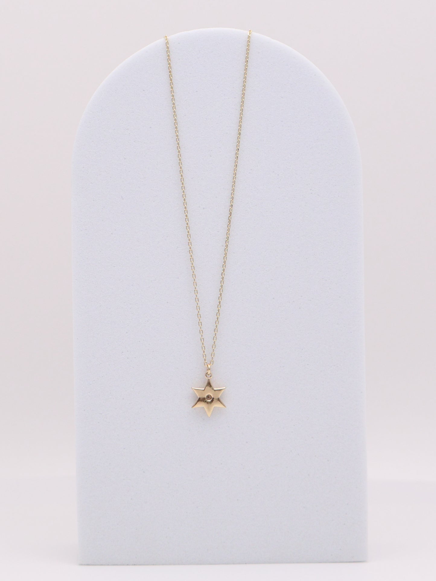 14k Diamond Star Necklace