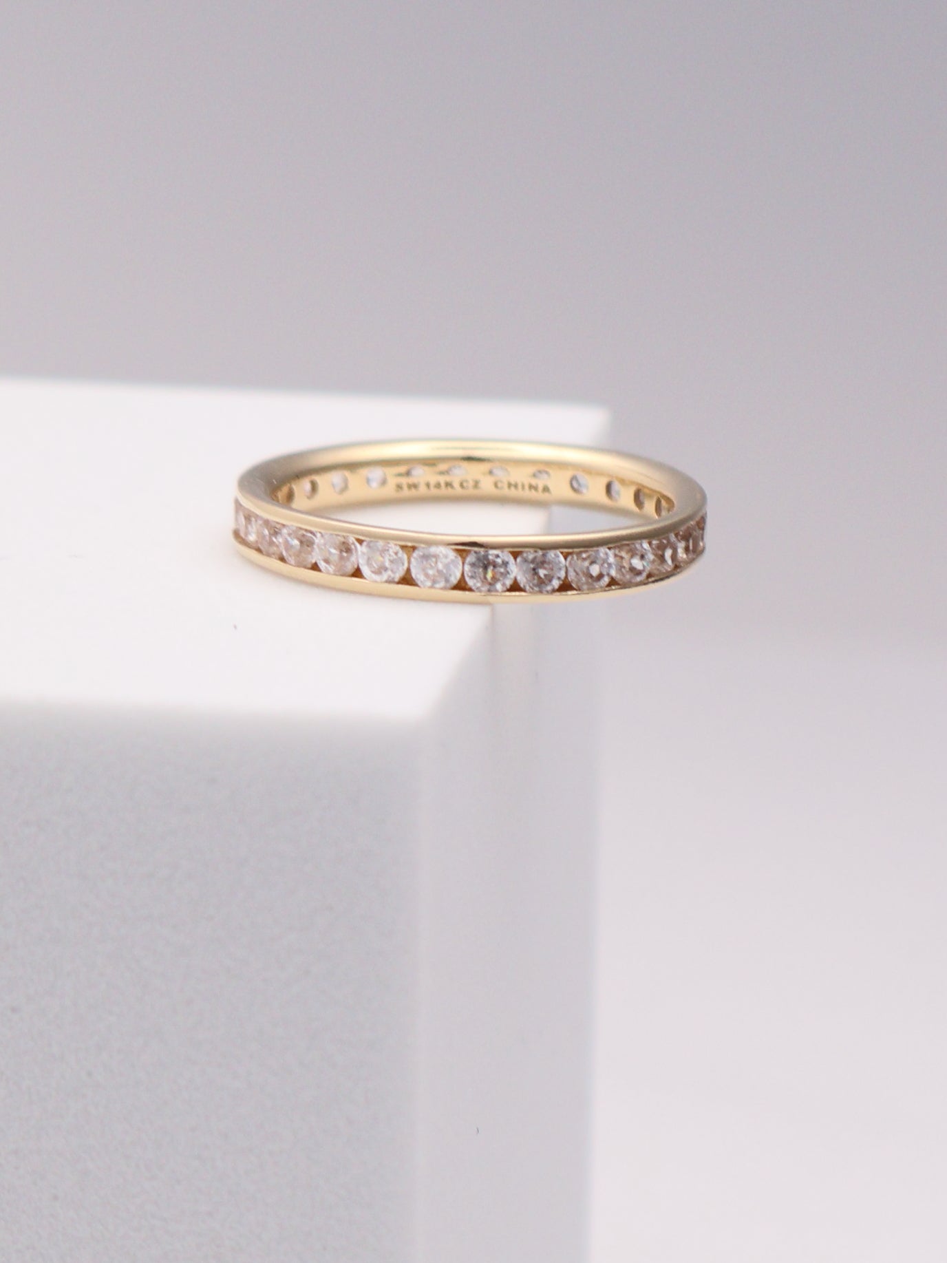 14k Gold CZ Band