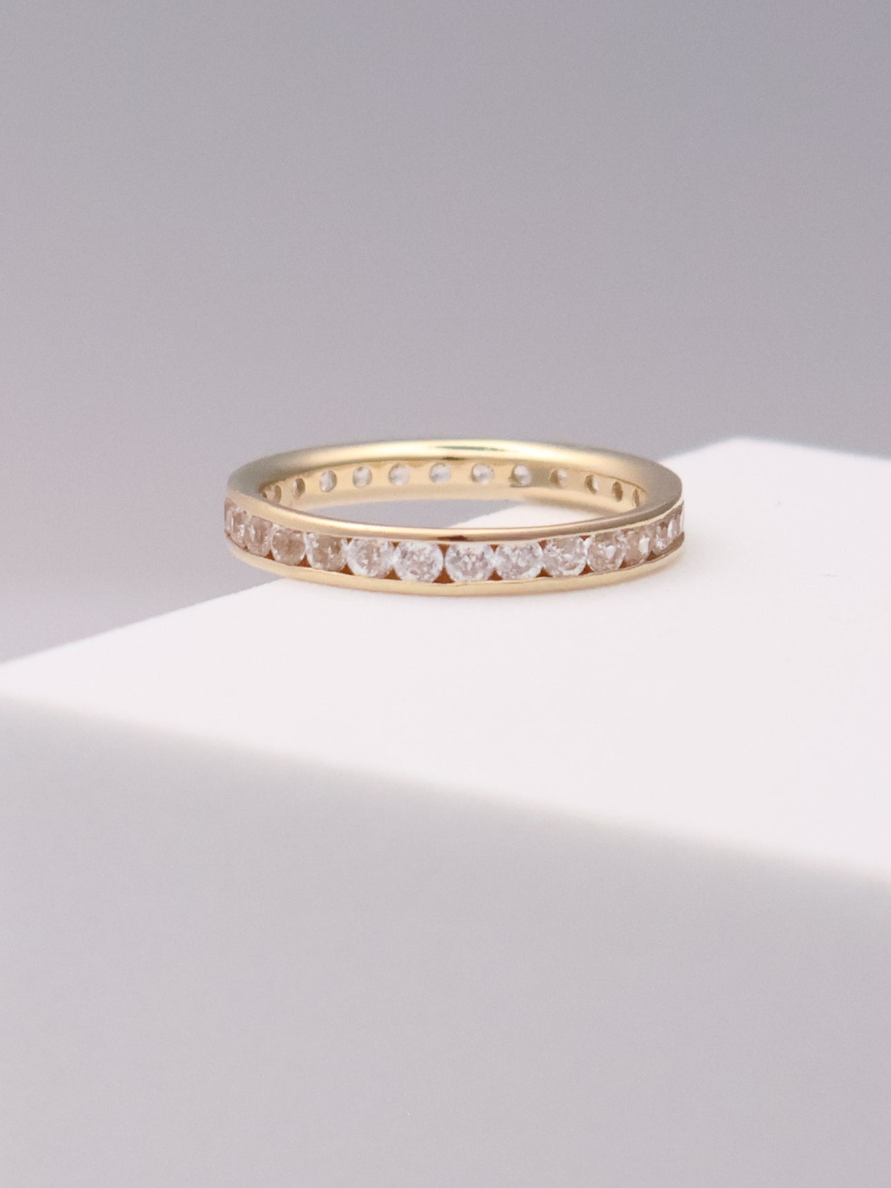 14k Gold CZ Band
