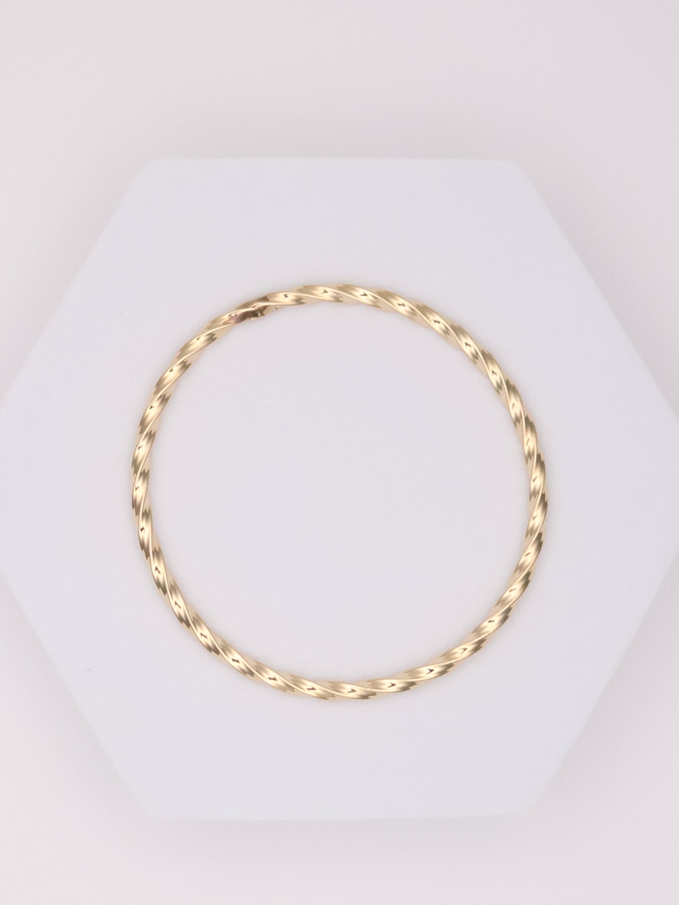 10K Yellow Gold Twisted Bangle