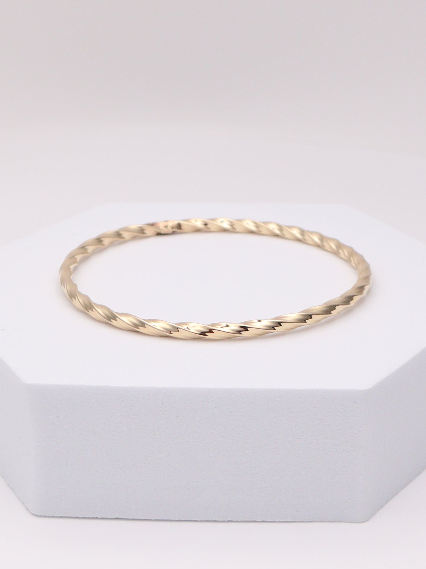 10K Yellow Gold Twisted Bangle