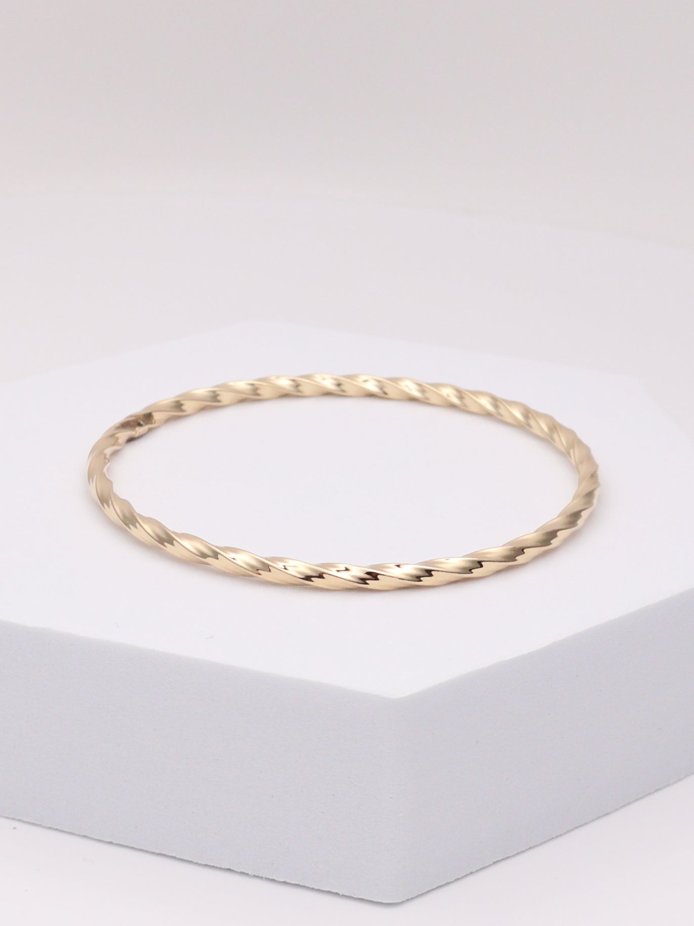 10K Yellow Gold Twisted Bangle