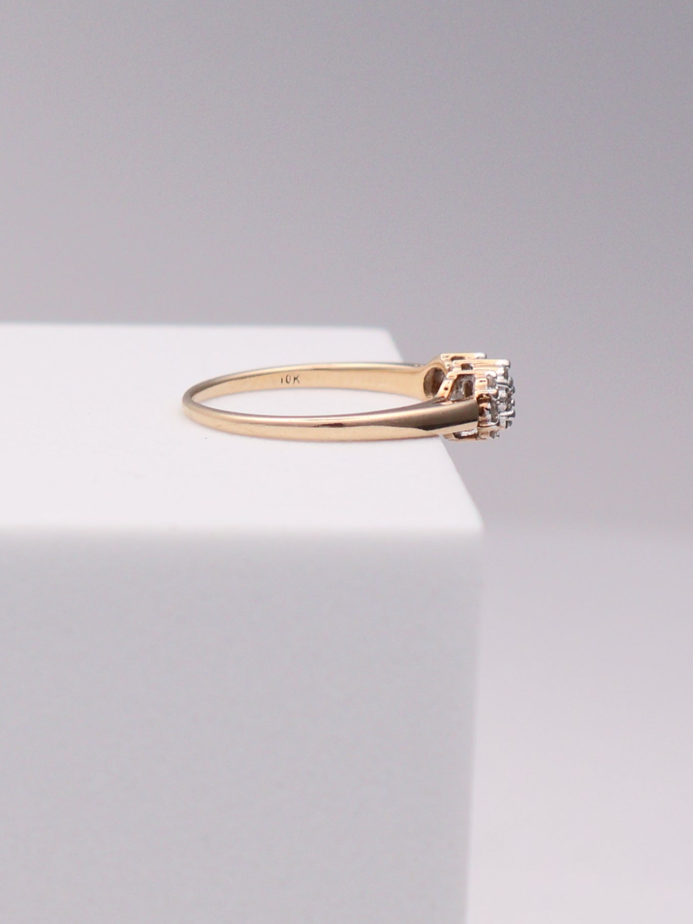 10K Diamond Cluster Ring