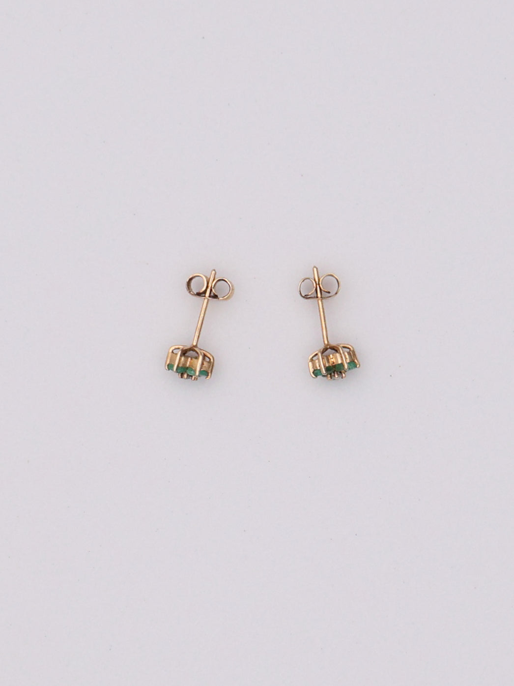 14k Green Flower Studs