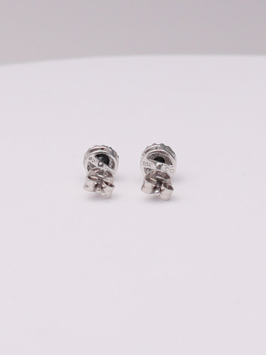 10k Dark Stud Earrings