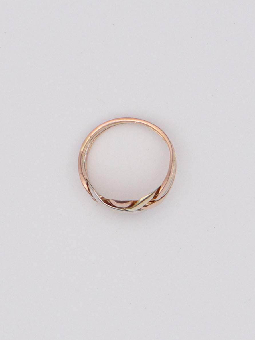 14k Tri-Color Puzzle Ring