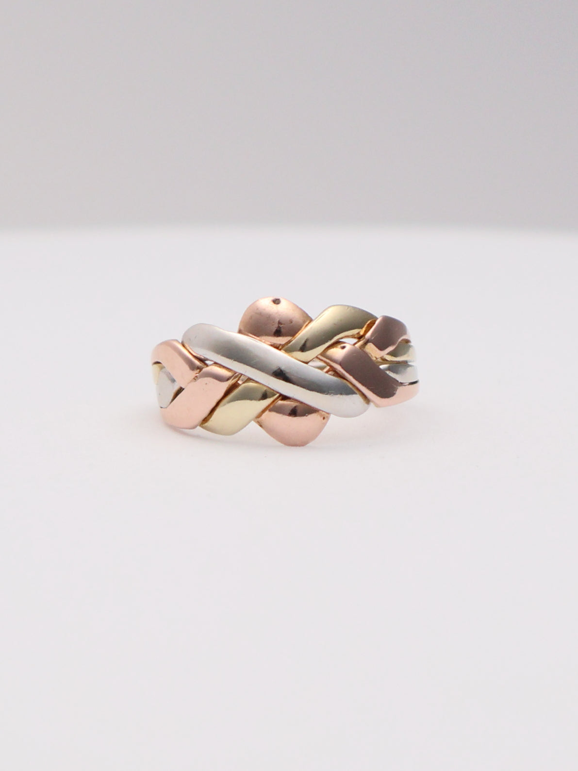 14k Tri-Color Puzzle Ring