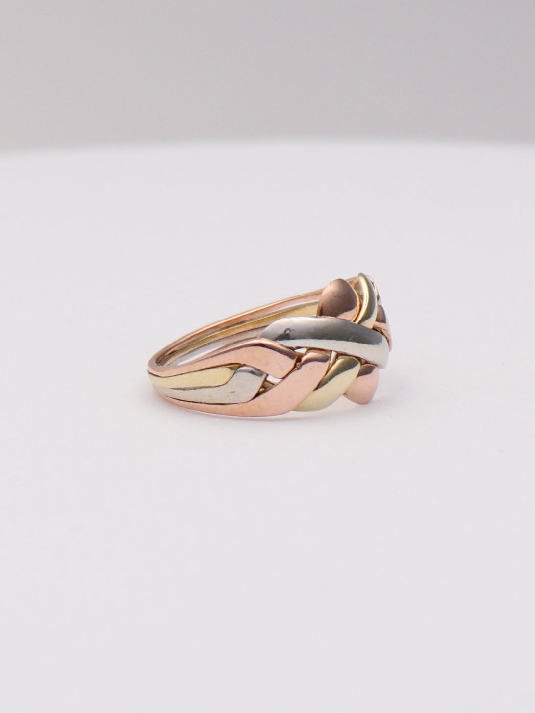 14k Tri-Color Puzzle Ring